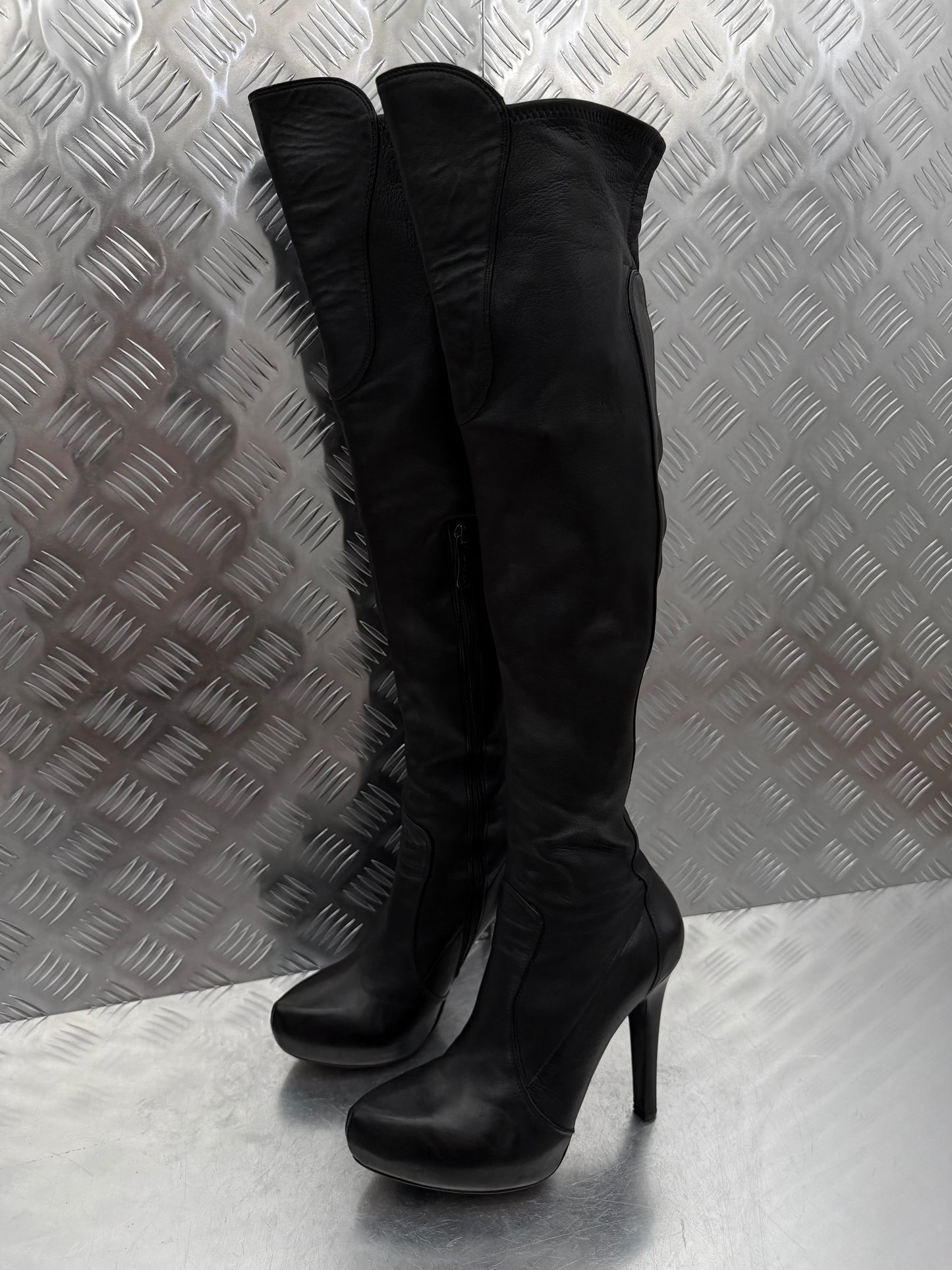Vintage Gianmarco Lorenzi leather over-the-knee boots TWINKLING GLOBAL