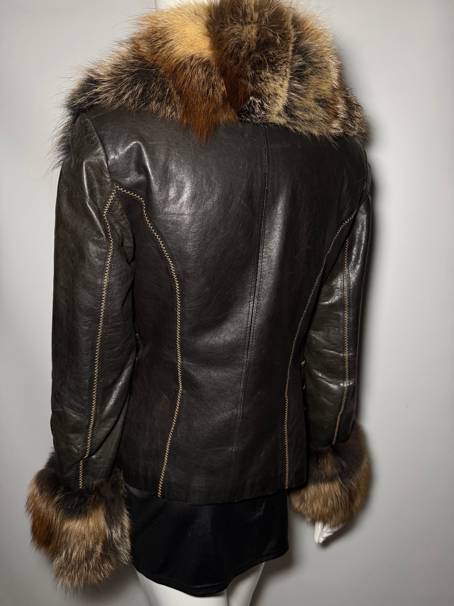 Vintage Leather Jacket TWINKLING GLOBAL