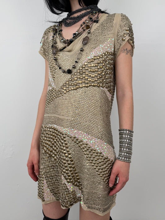 AllSaints embellished dress TWINKLING GLOBAL