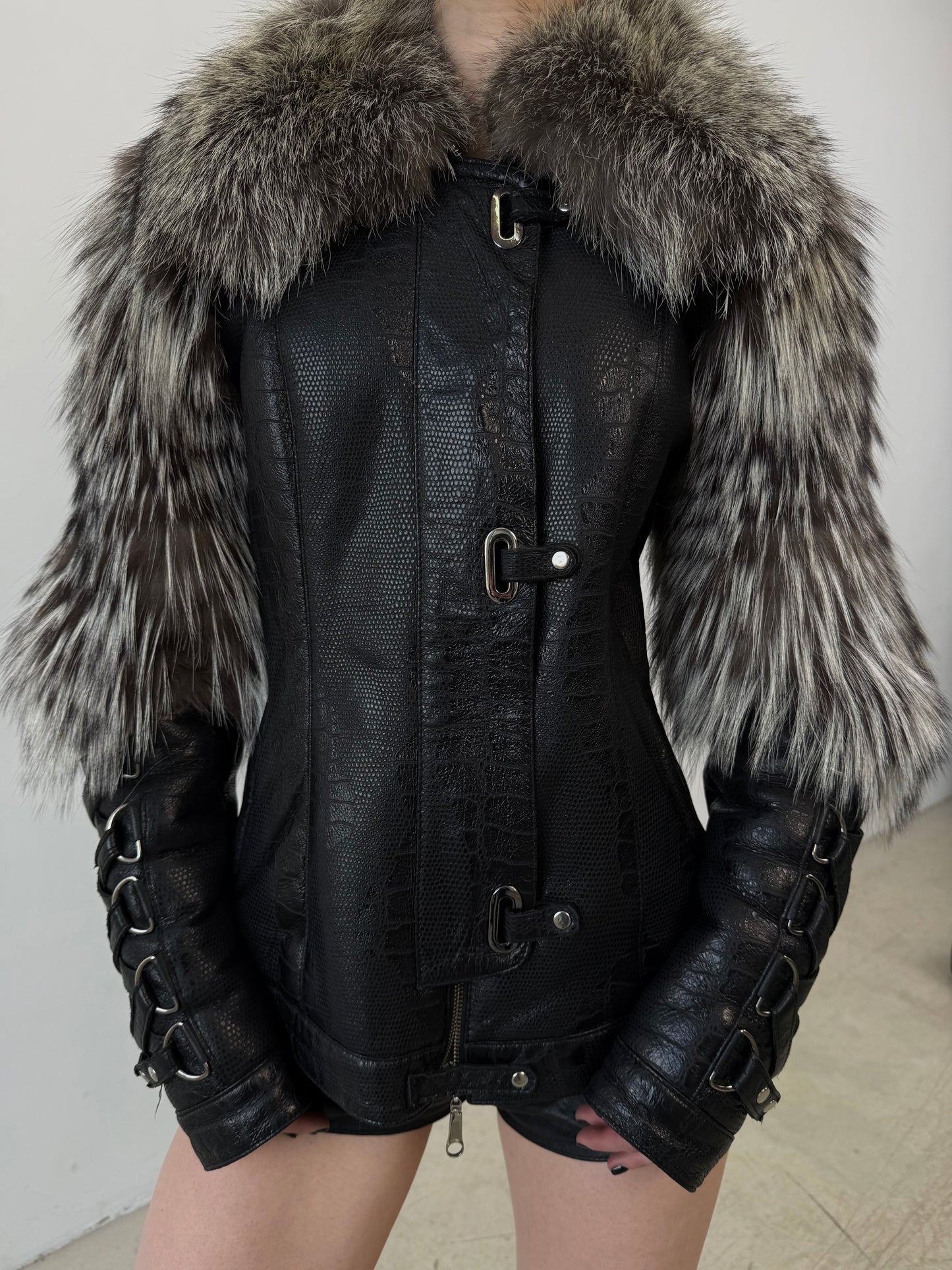 Vintage leather jacket TWINKLING GLOBAL