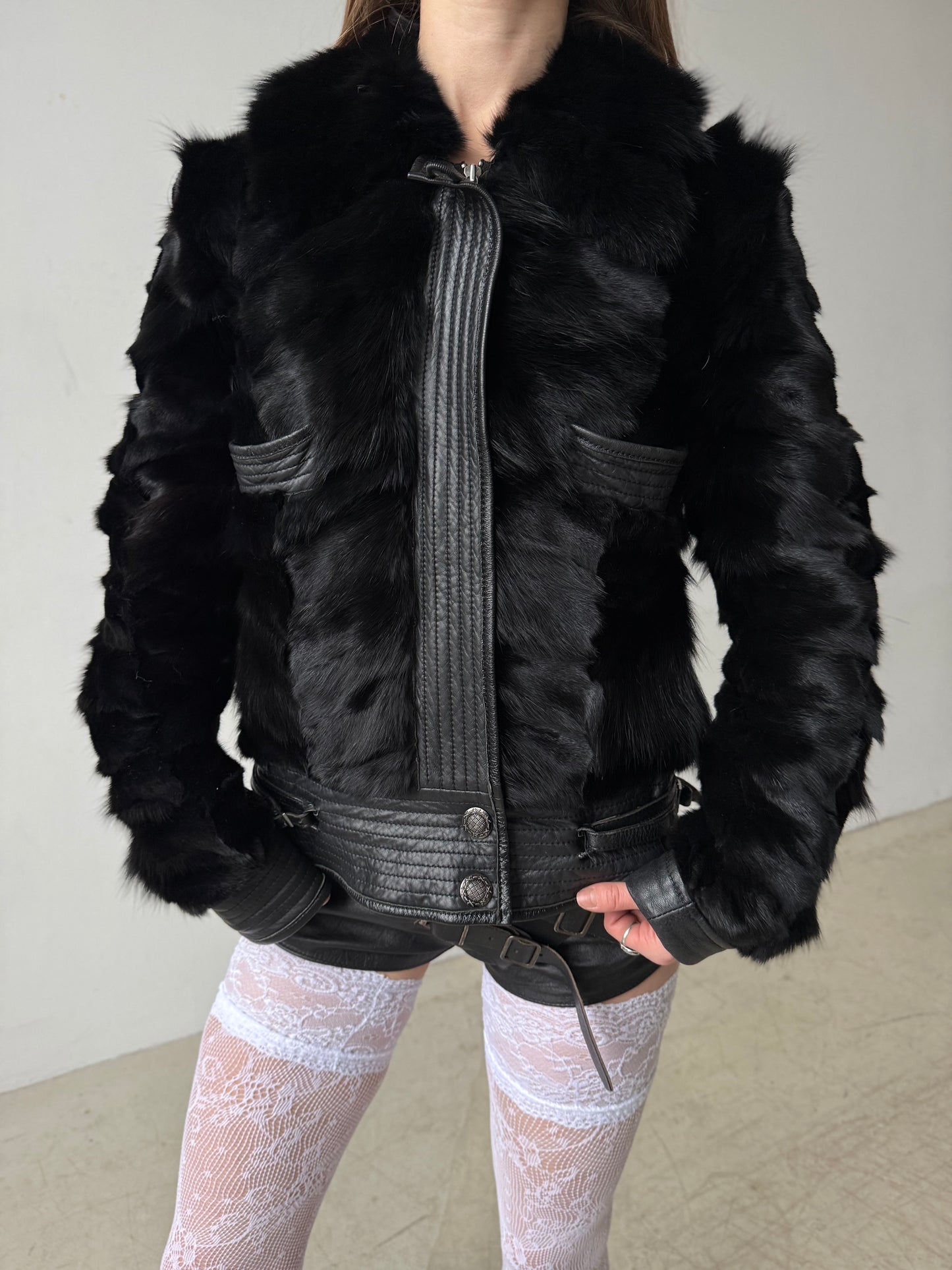 Vintage leather jacket TWINKLING GLOBAL