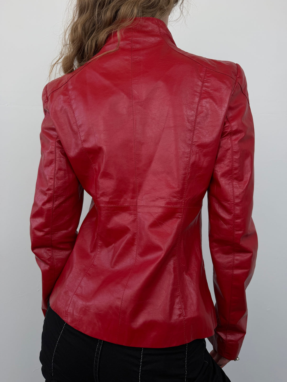 Vintage red leather jacket TWINKLING GLOBAL