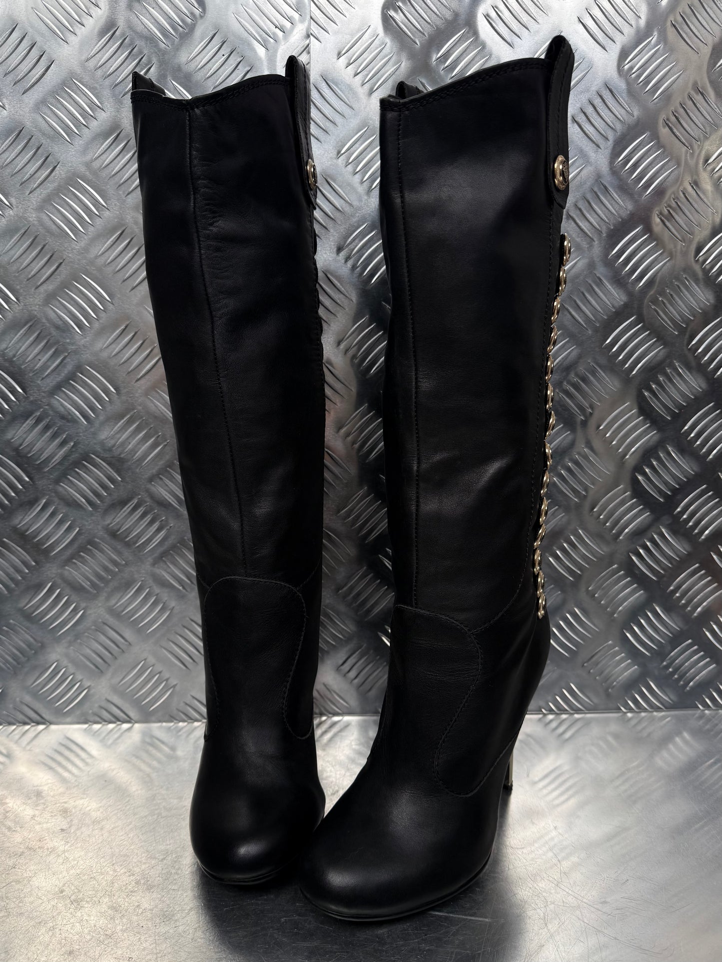 Vintage Paolo Conte high-heel leather boots TWINKLING GLOBAL