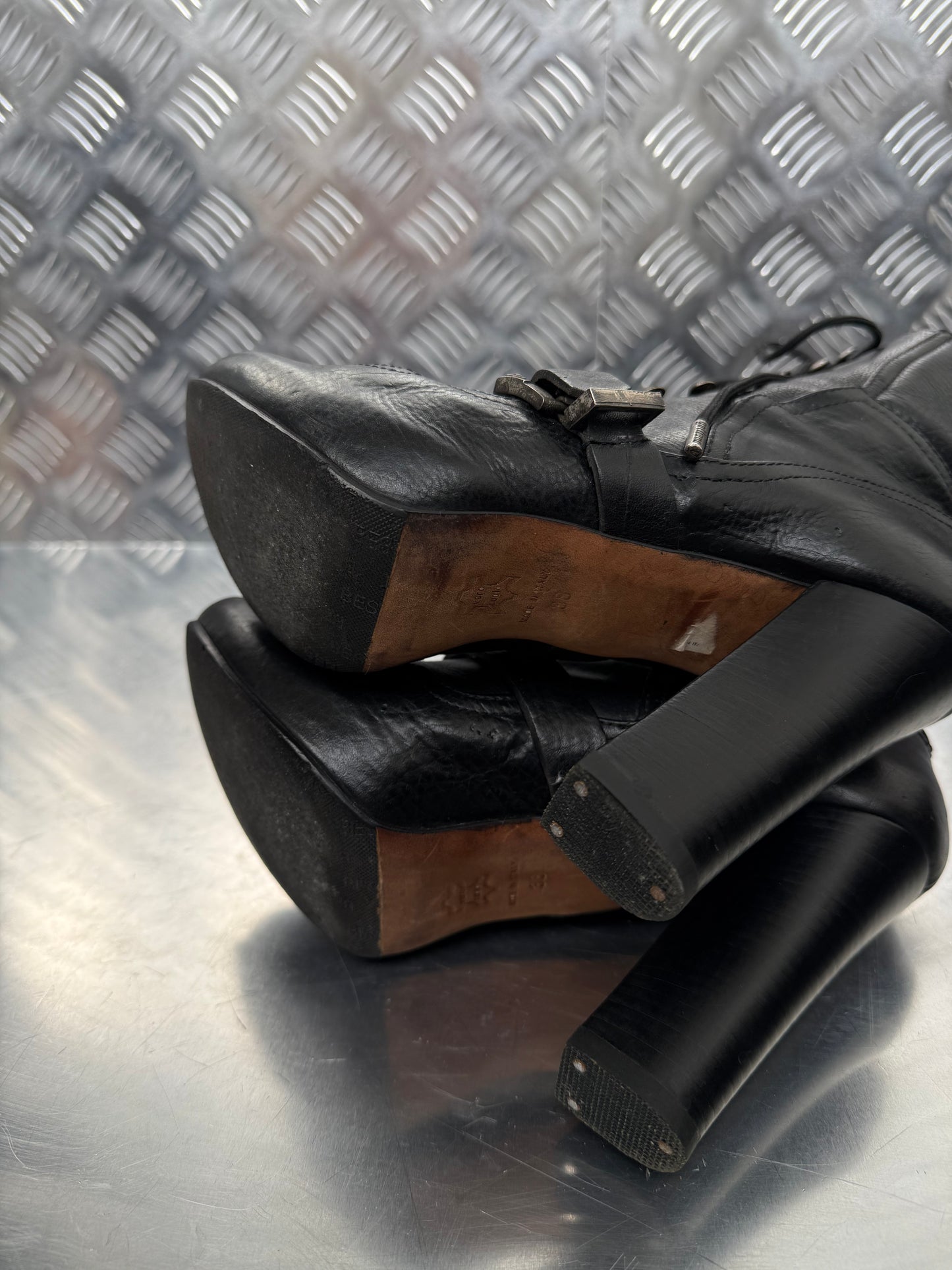 Vintage John Galliano leather boots TWINKLING GLOBAL