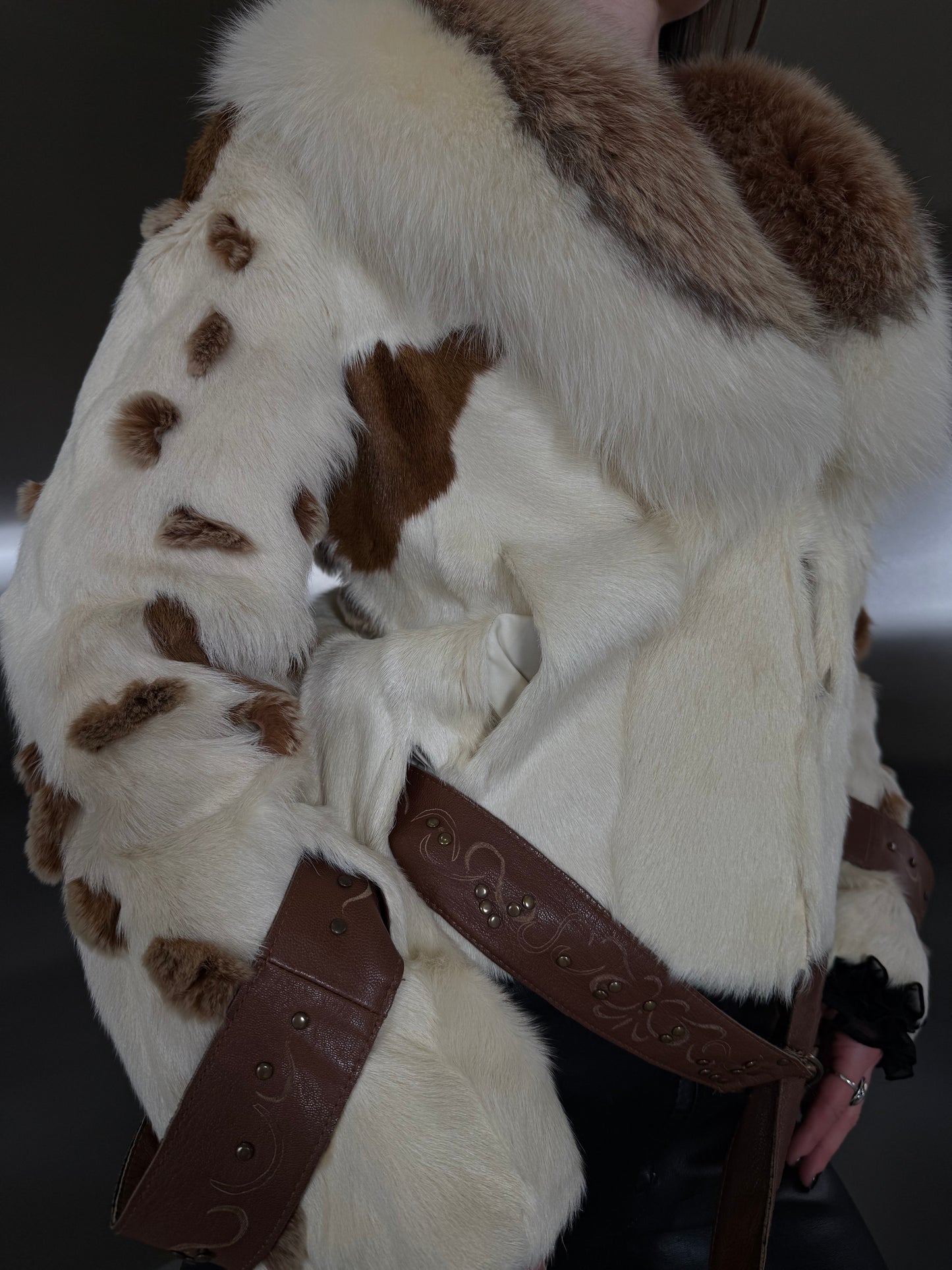 Vintage jacket with belt TWINKLING GLOBAL