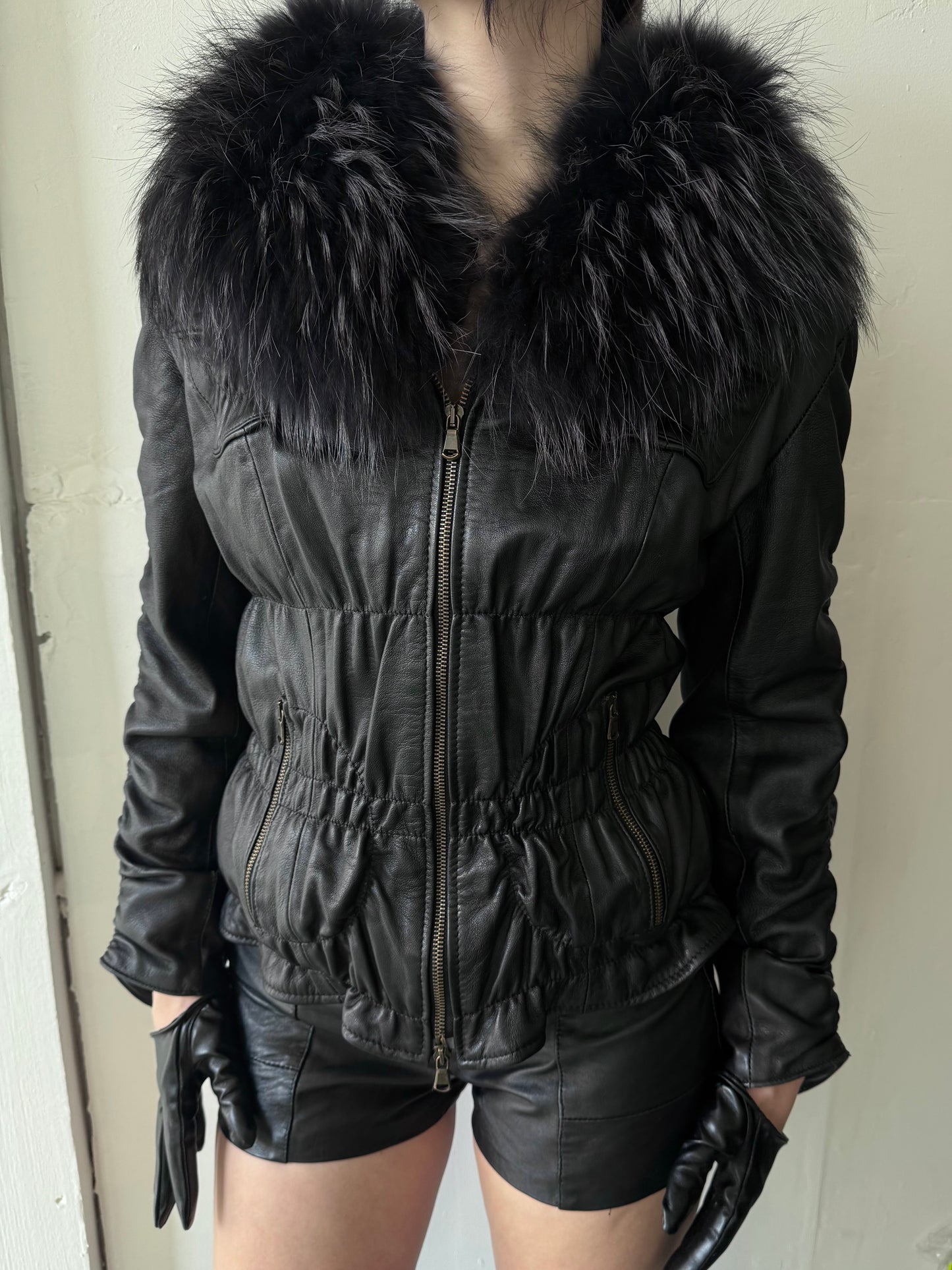 Vintage leather jacket TWINKLING GLOBAL