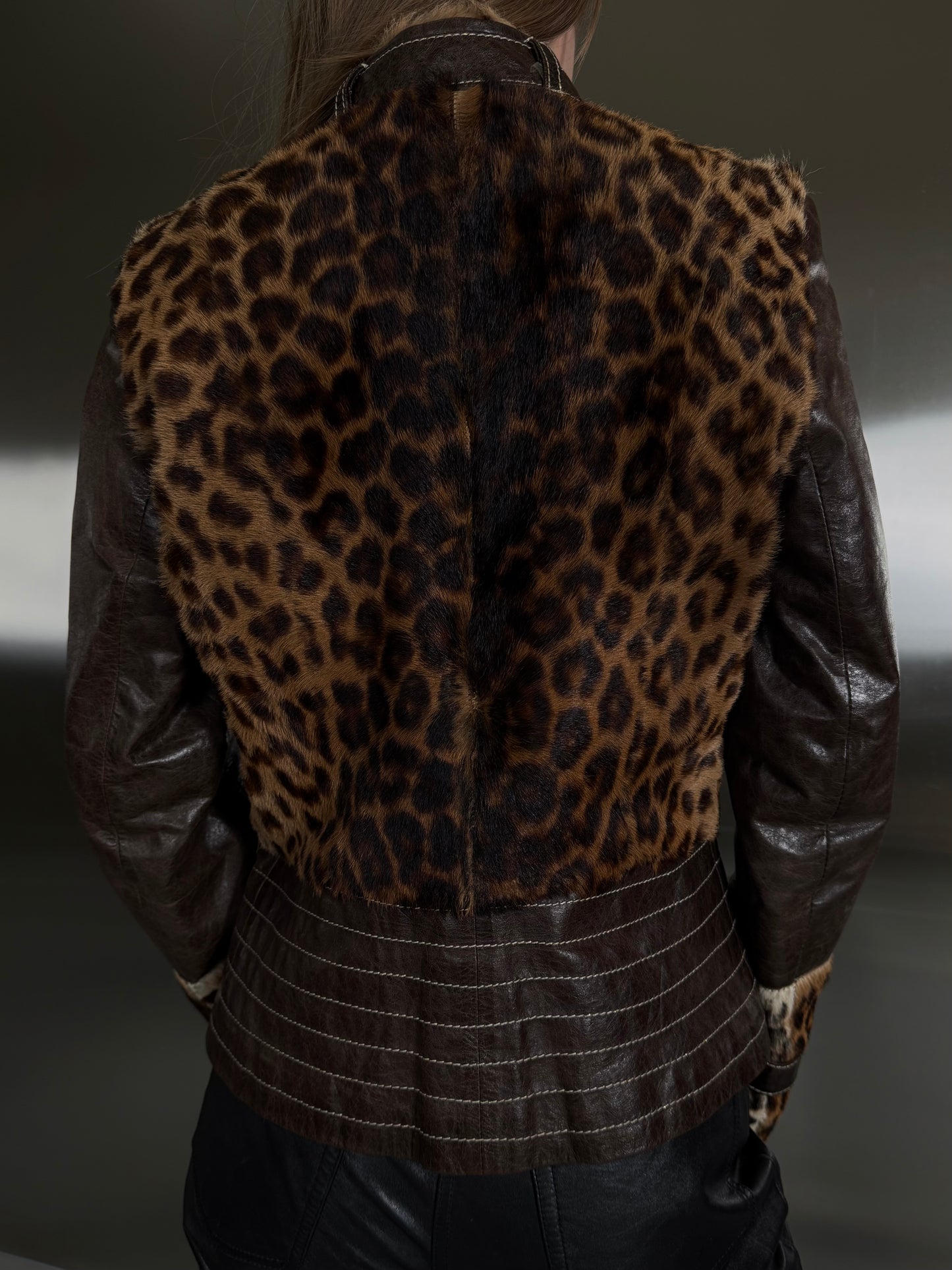 Vintage leather jacket TWINKLING GLOBAL