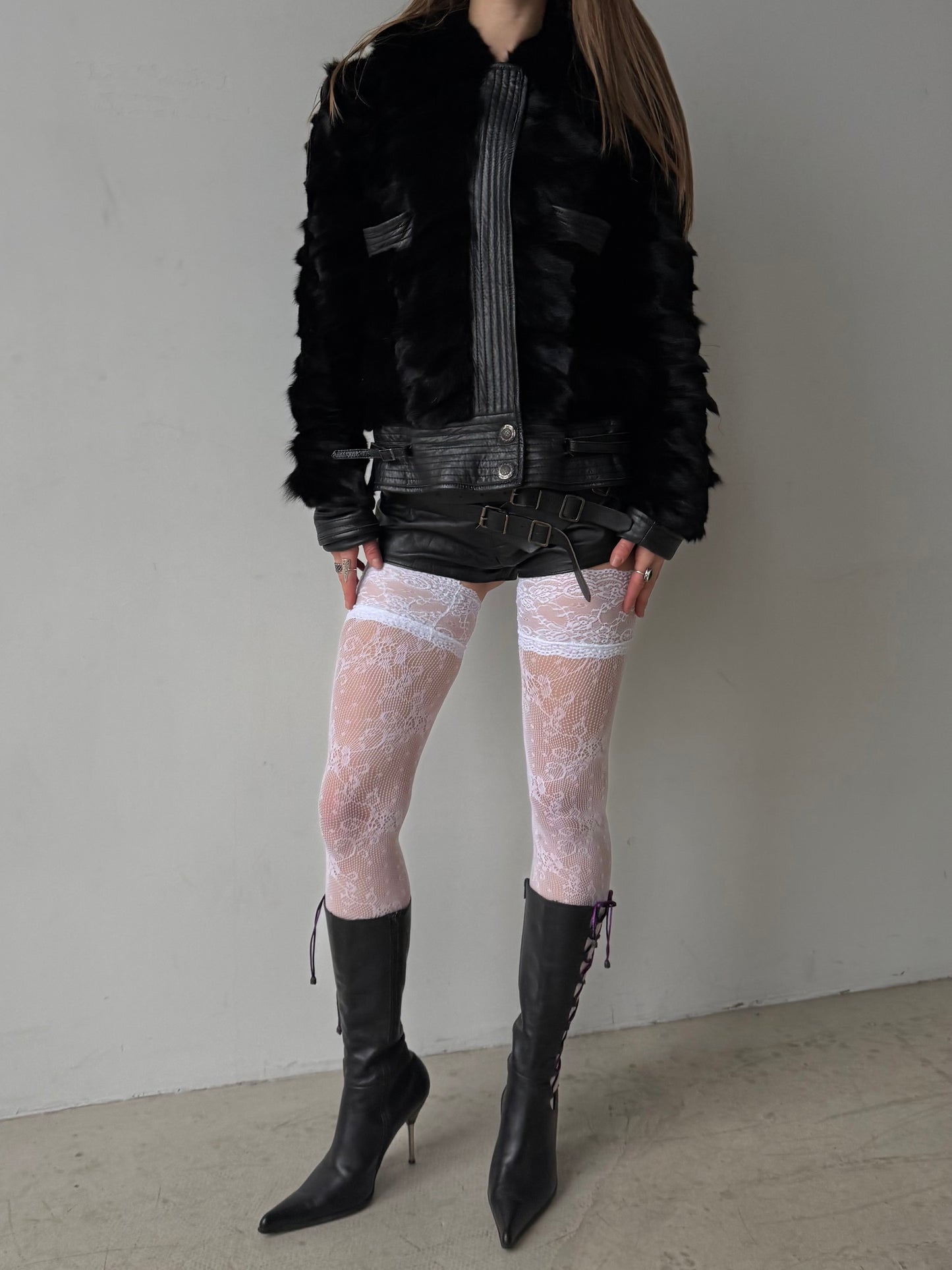 Vintage leather jacket TWINKLING GLOBAL