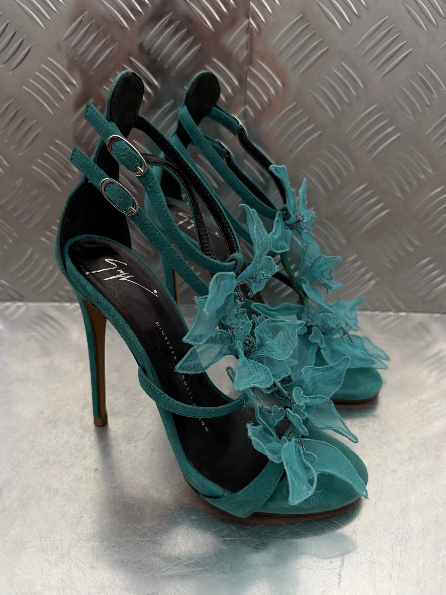 Vintage Giuseppe Zanotti floral heels TWINKLING GLOBAL