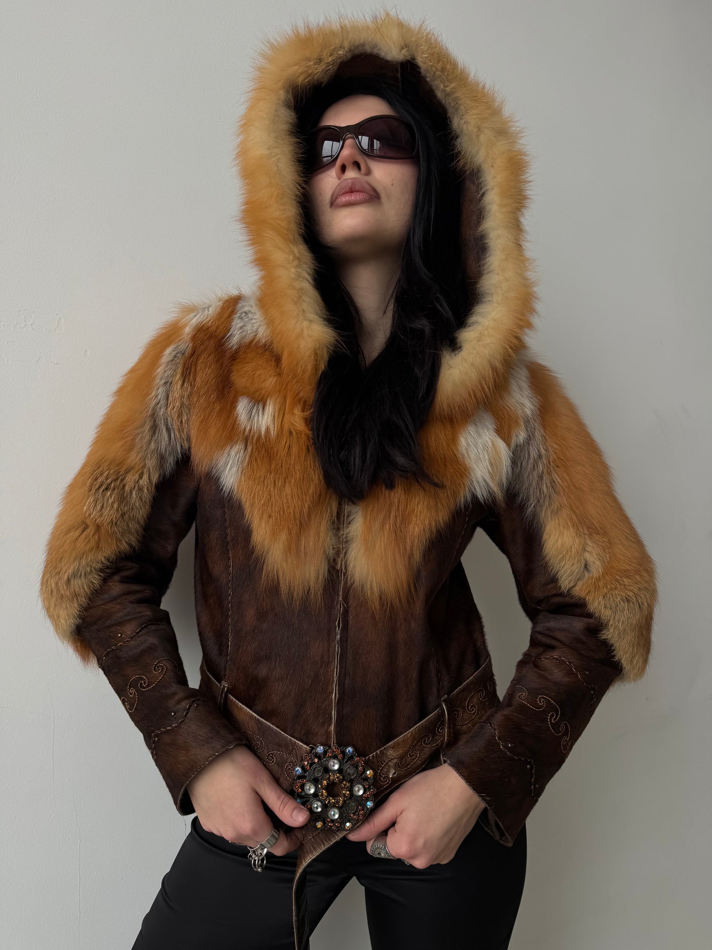 Vintage leather jacket TWINKLING GLOBAL
