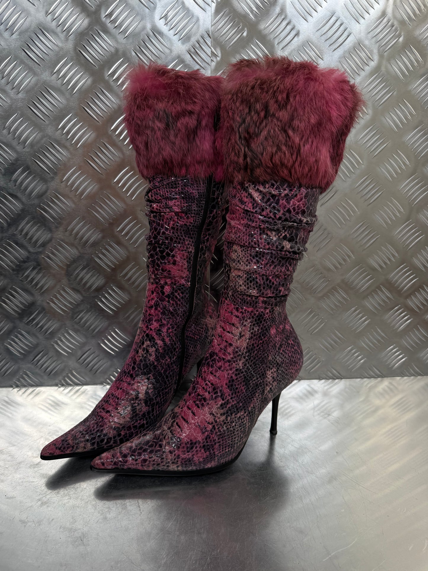Vintage Italy leather boots Twinkling Global