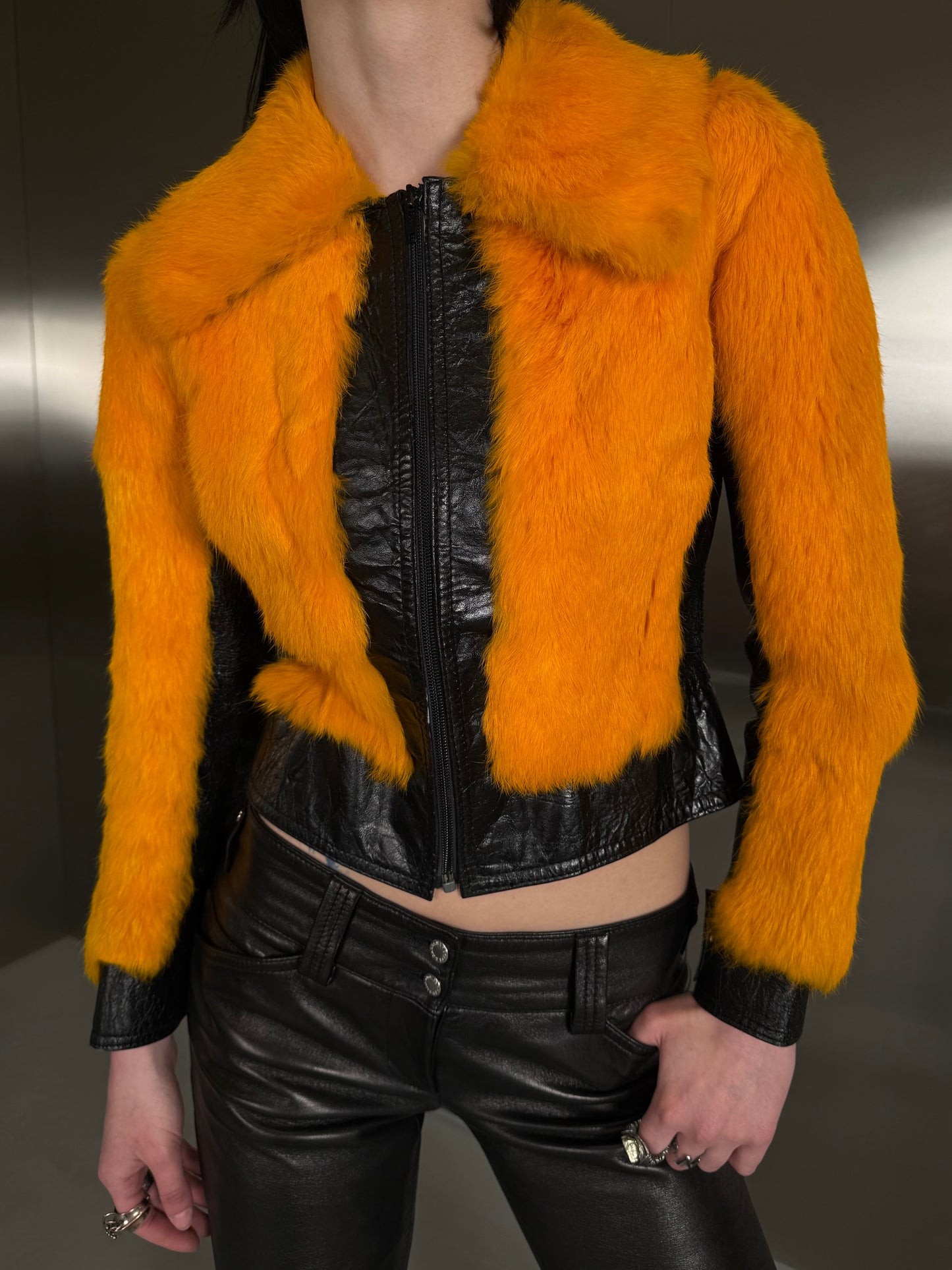 Vintage leather jacket TWINKLING GLOBAL