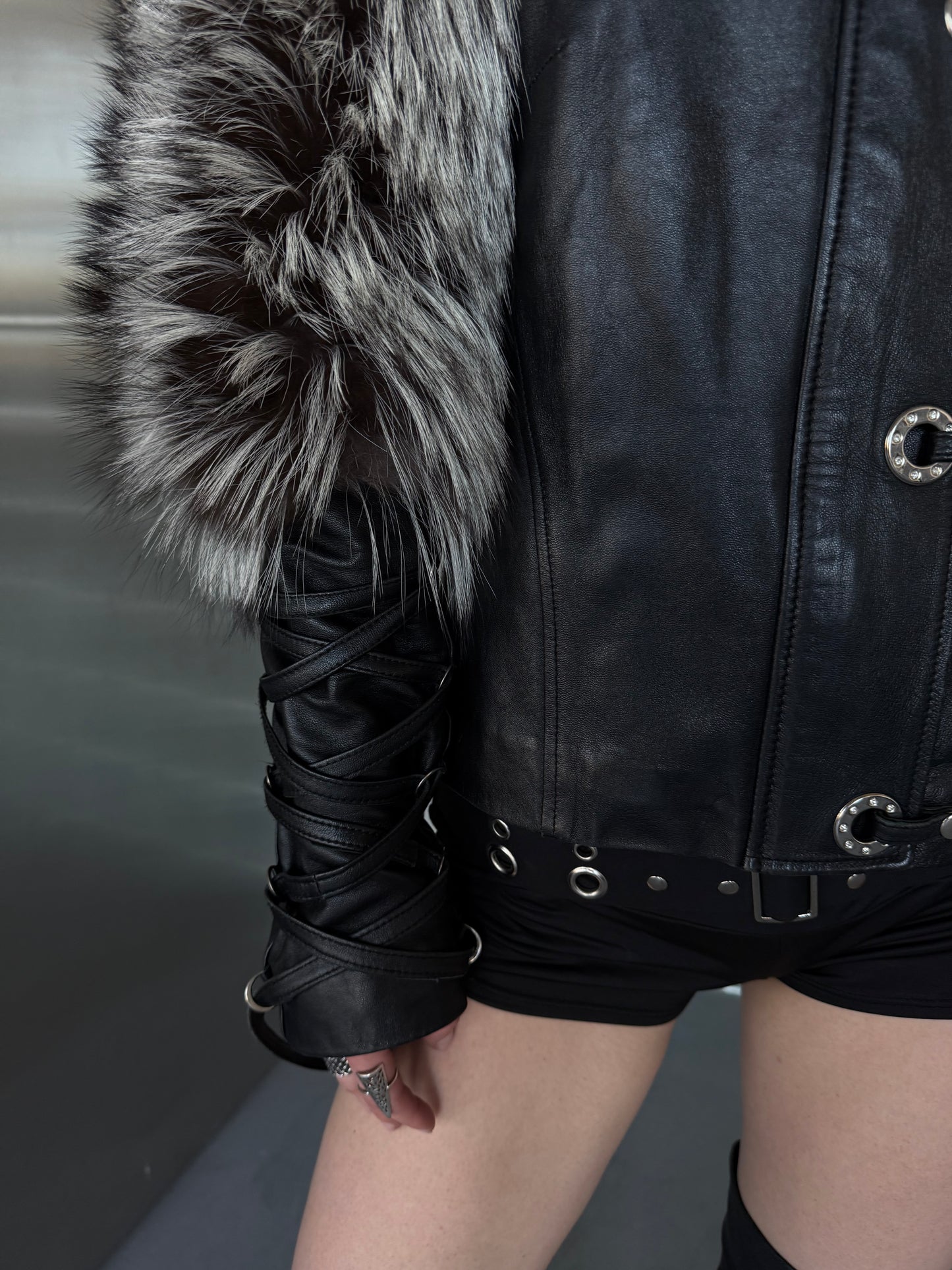 Vintage leather jacket TWINKLING GLOBAL
