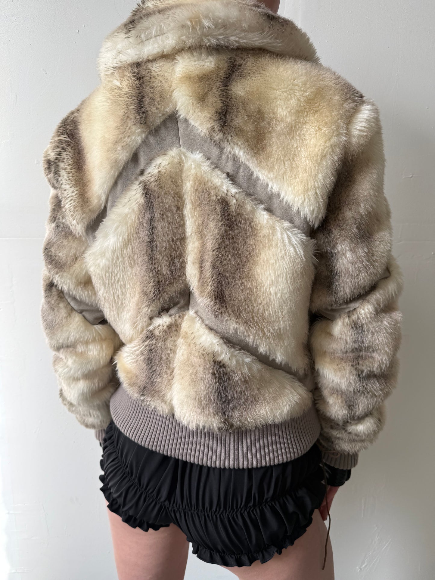 Vintage faux fur bomber jacket Twinkling Global