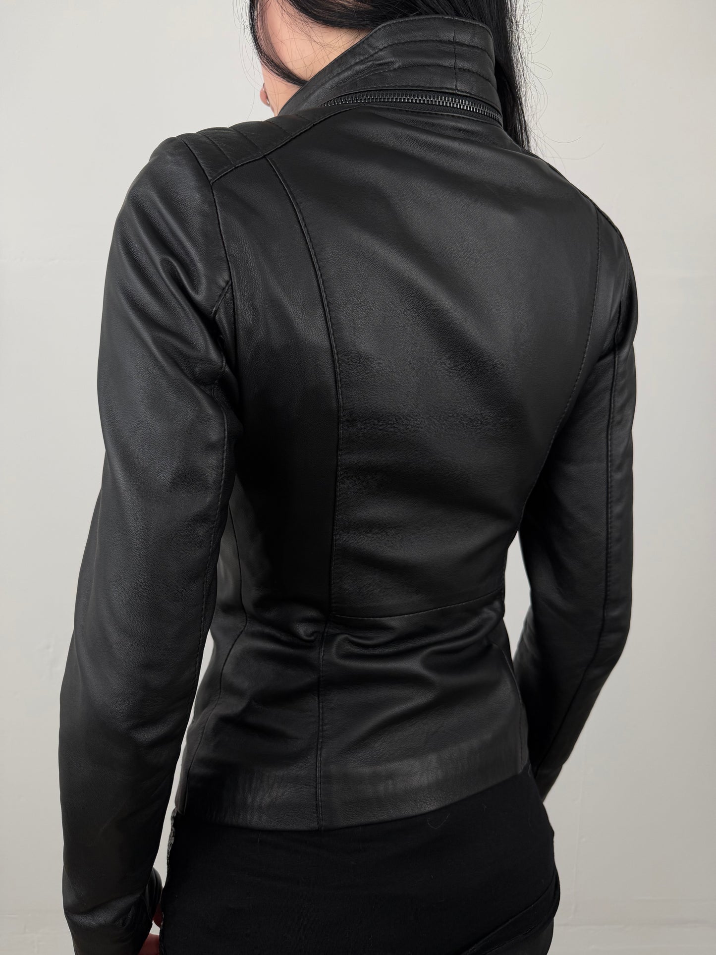 Vintage leather transformable jacket TWINKLING GLOBAL