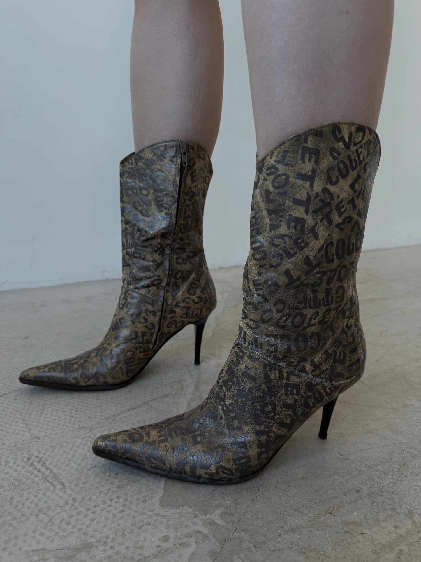 Vintage Italian leather boots TWINKLING GLOBAL