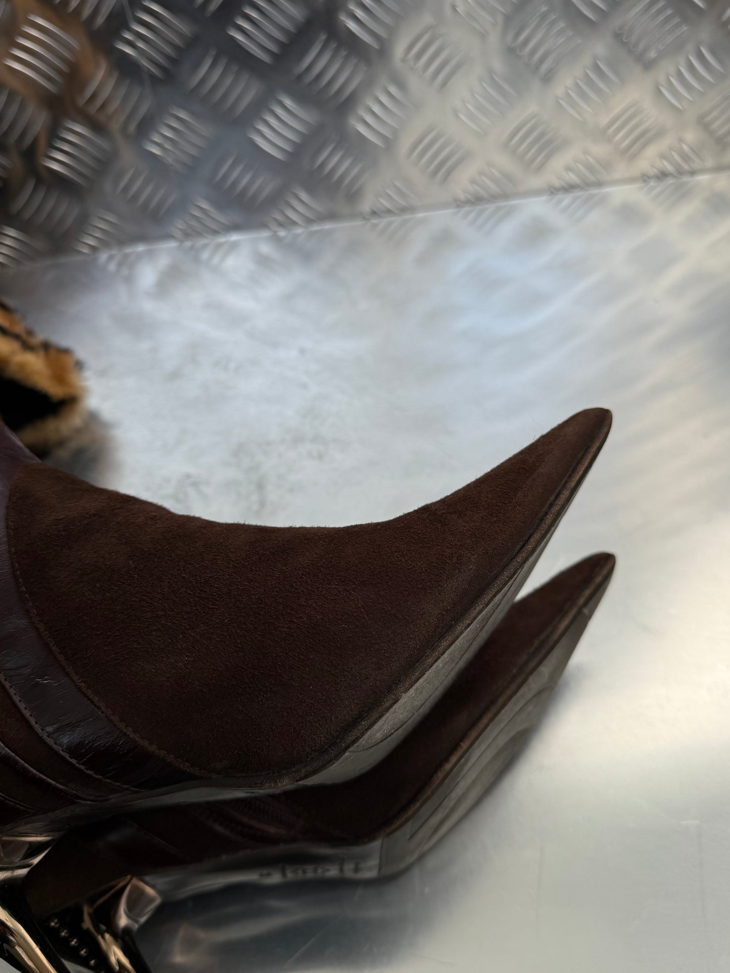 Vintage Italian suede leather boots TWINKLING GLOBAL