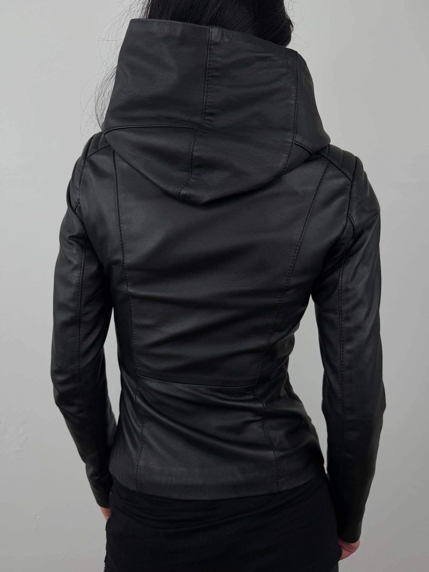 Vintage leather transformable jacket TWINKLING GLOBAL