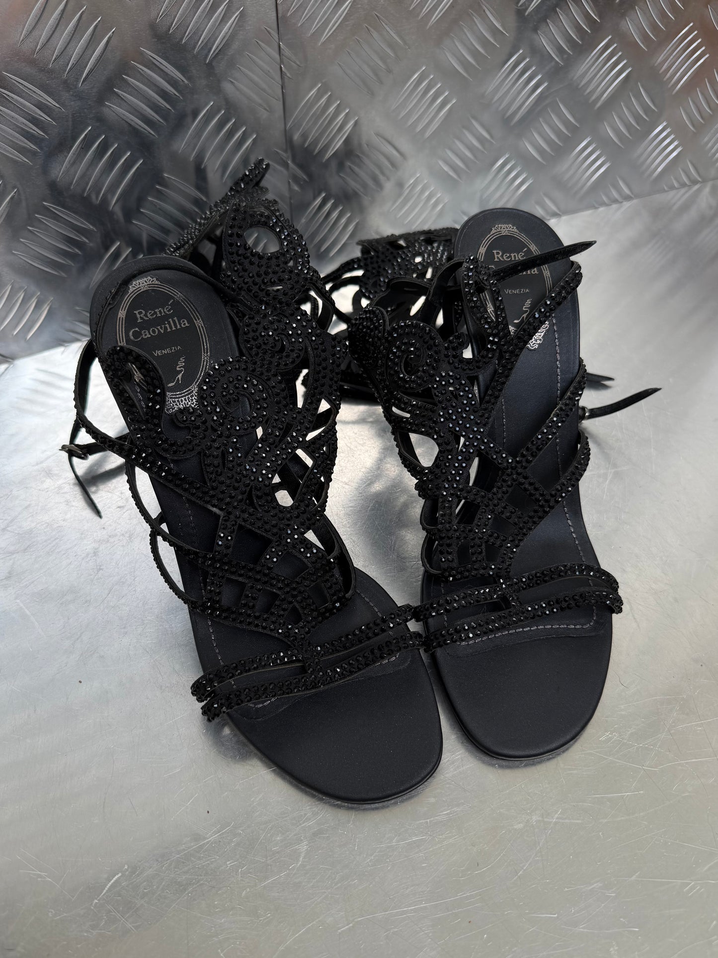 Rene Caovilla Swarovski gladiator sandals TWINKLING GLOBAL