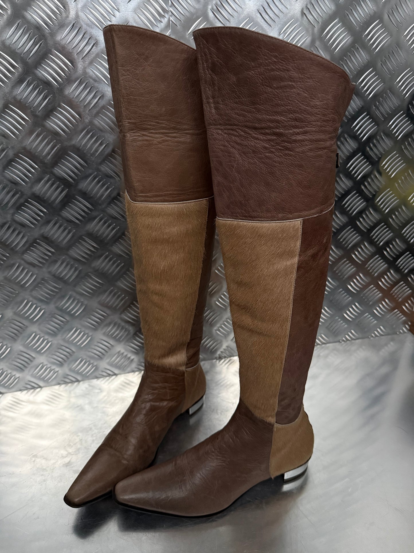 Vintage over-the-knee leather boots Andrea Lattanzi TWINKLING GLOBAL