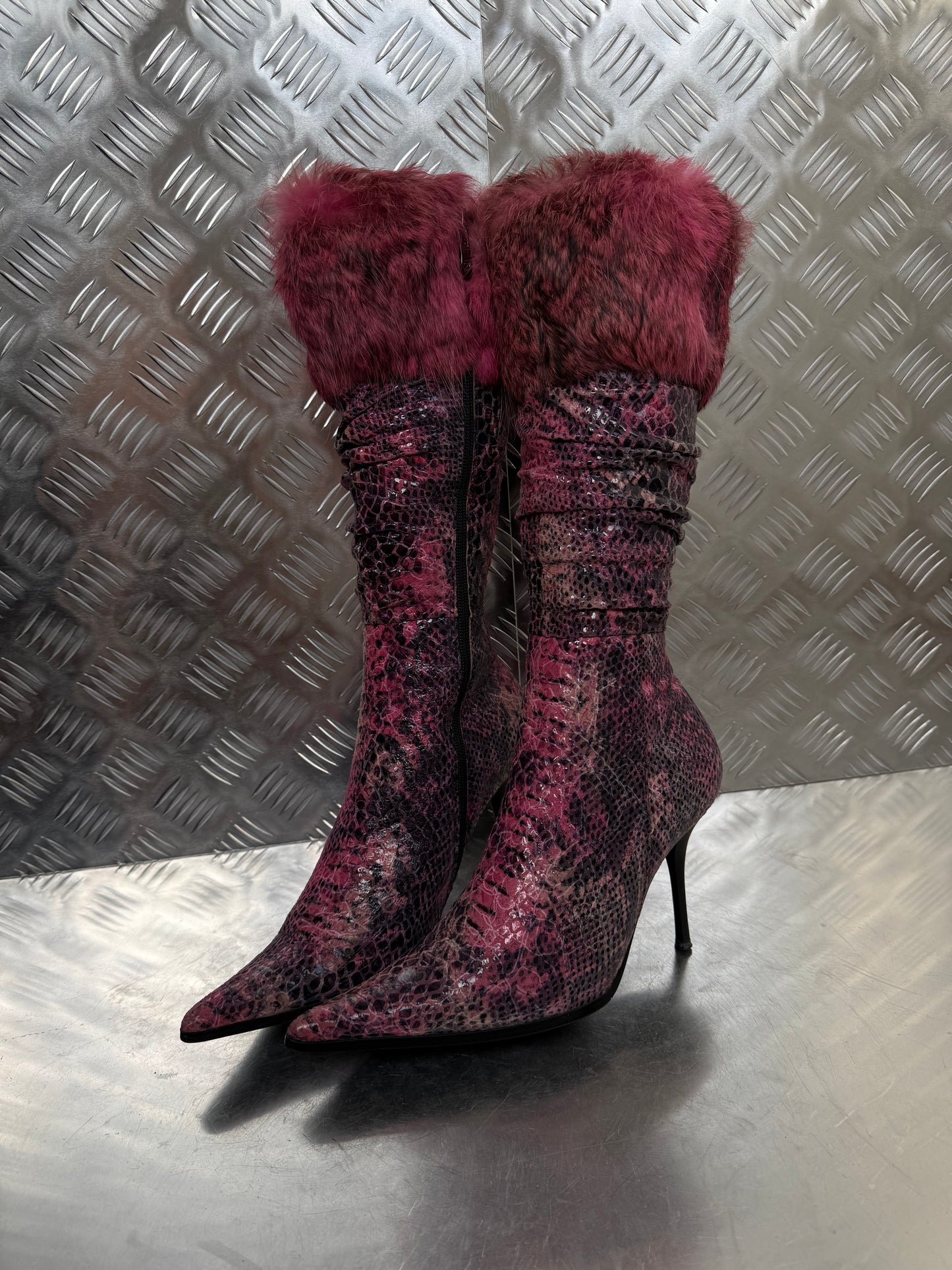 Vintage Italy leather boots Twinkling Global