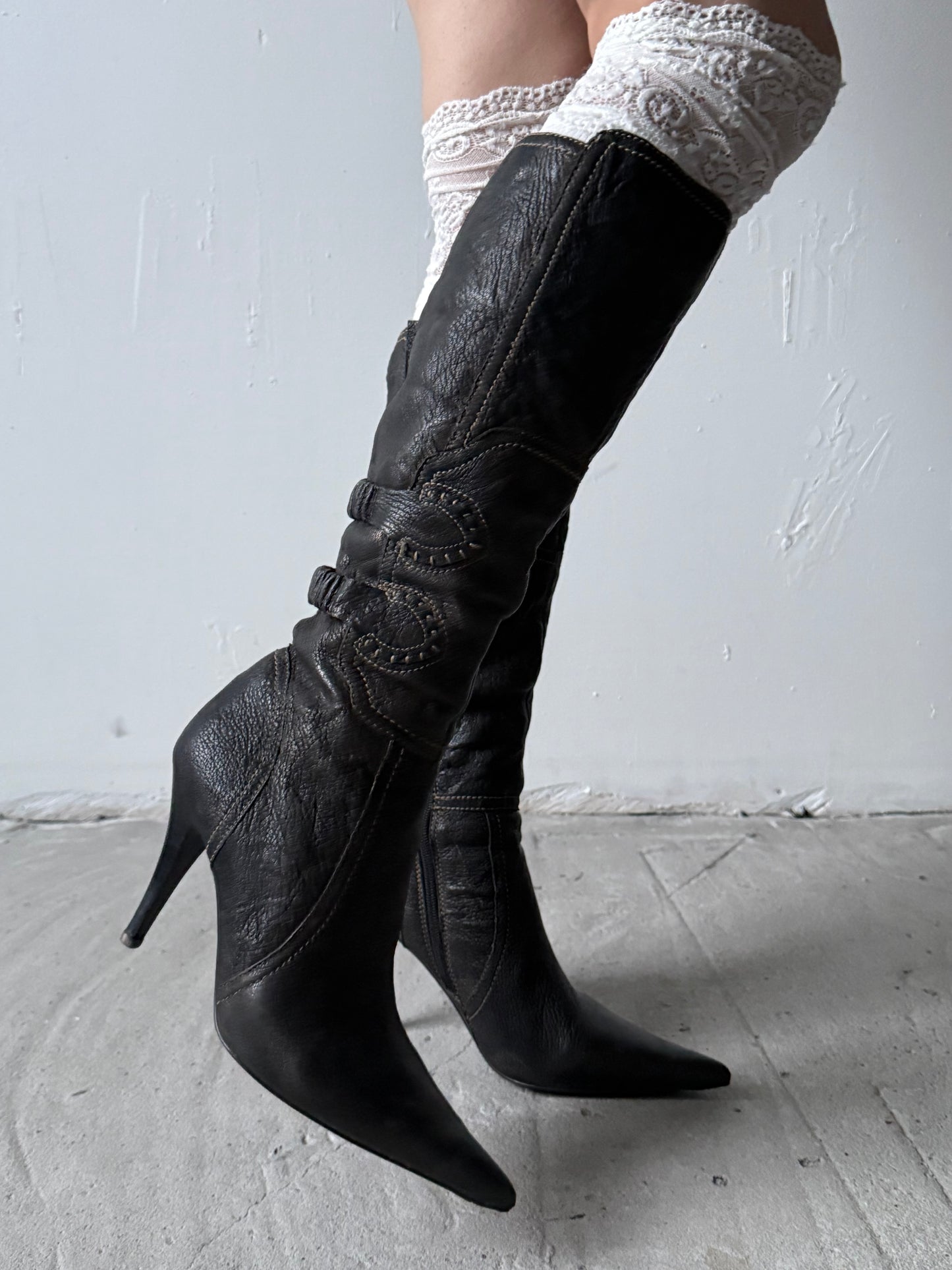 Vintage leather boots TWINKLING GLOBAL