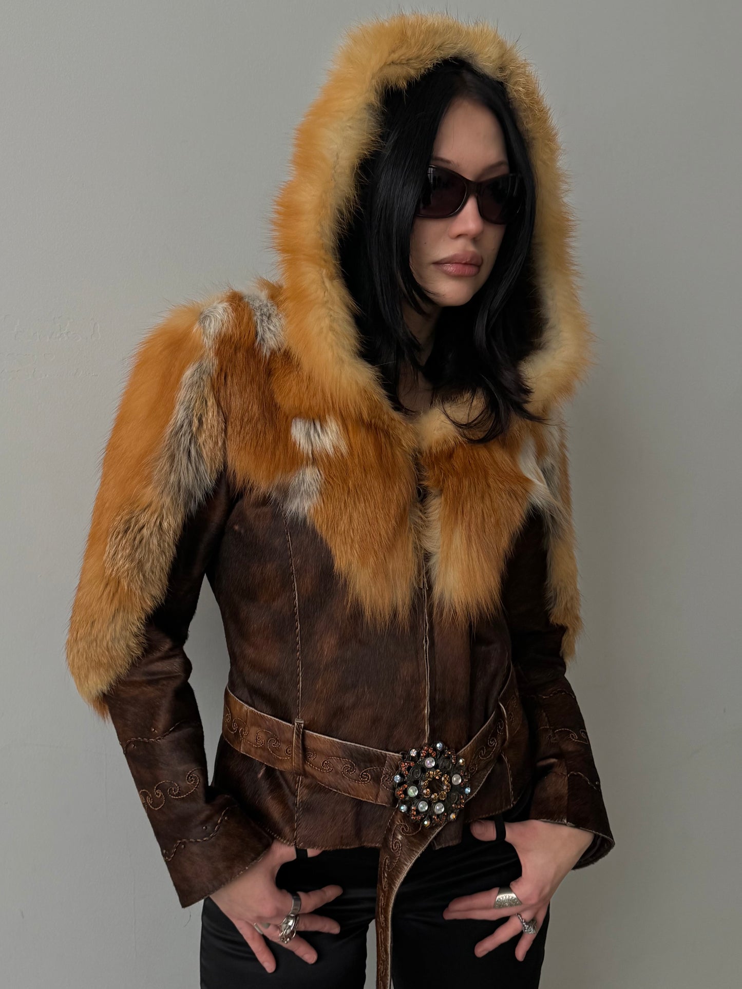 Vintage leather jacket TWINKLING GLOBAL
