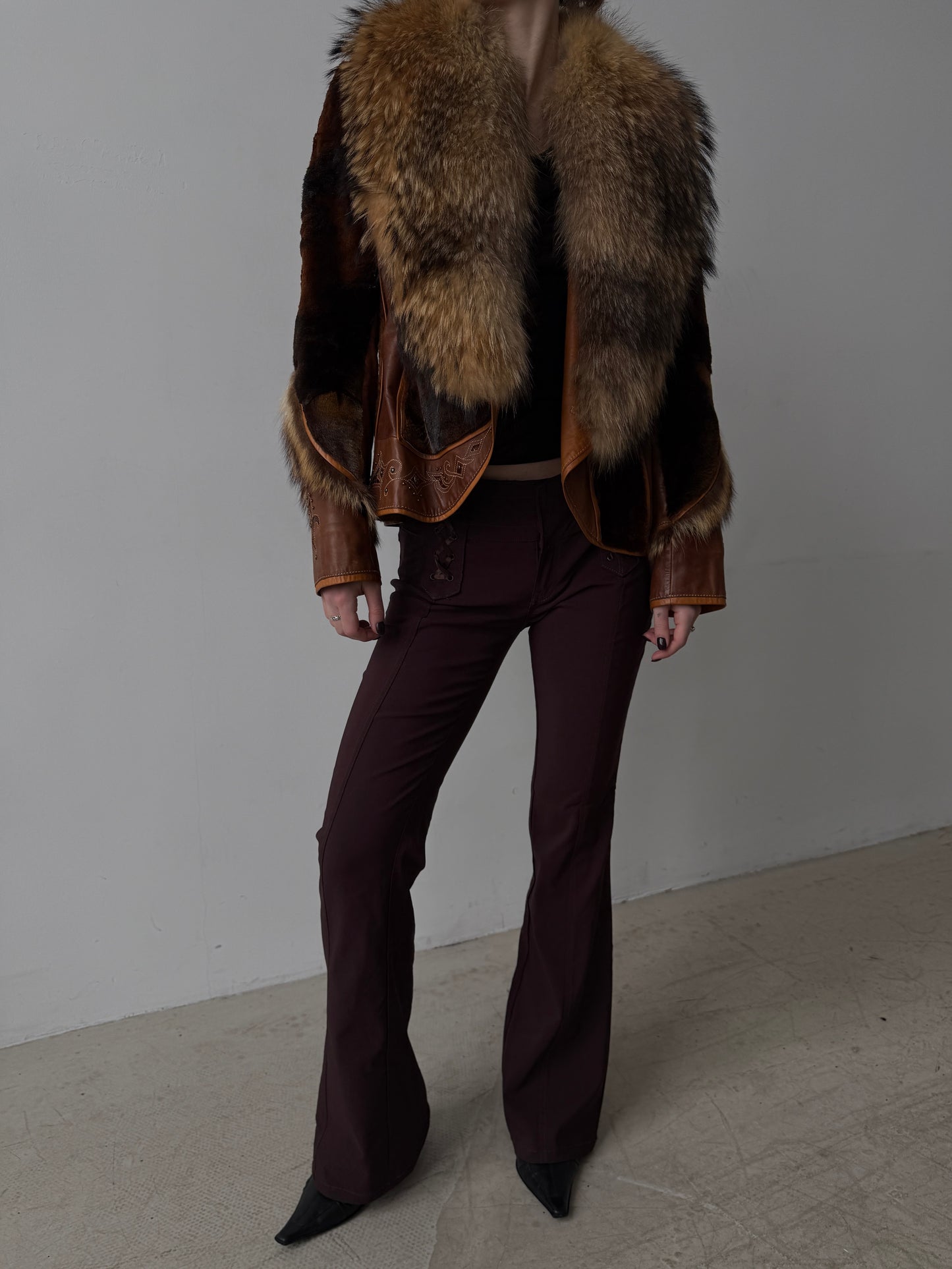 Vintage leather jacket TWINKLING GLOBAL