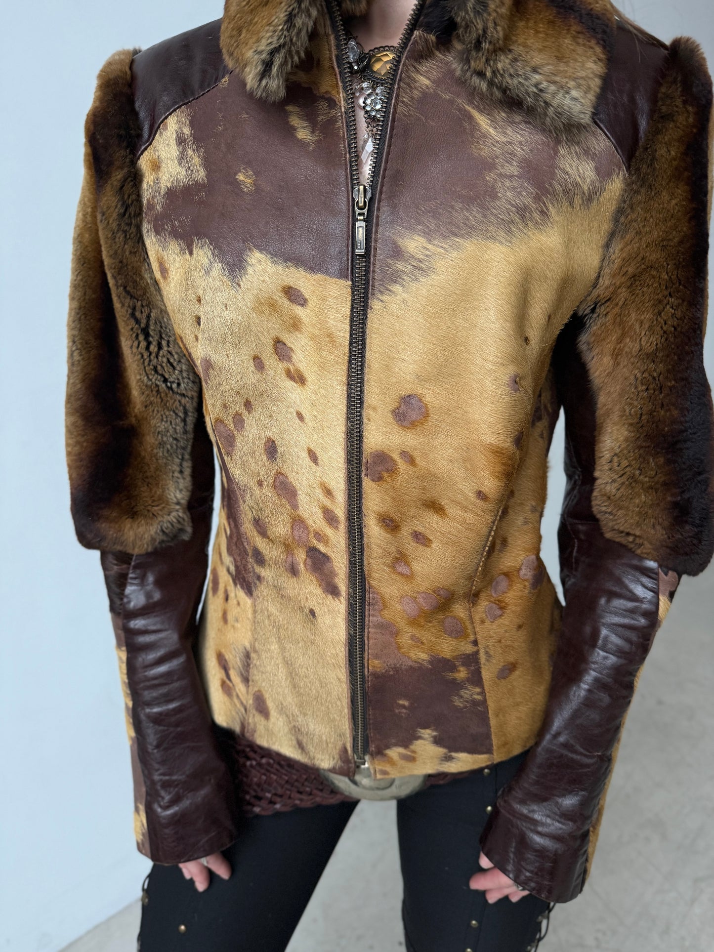 Vintage leather jacket TWINKLING GLOBAL