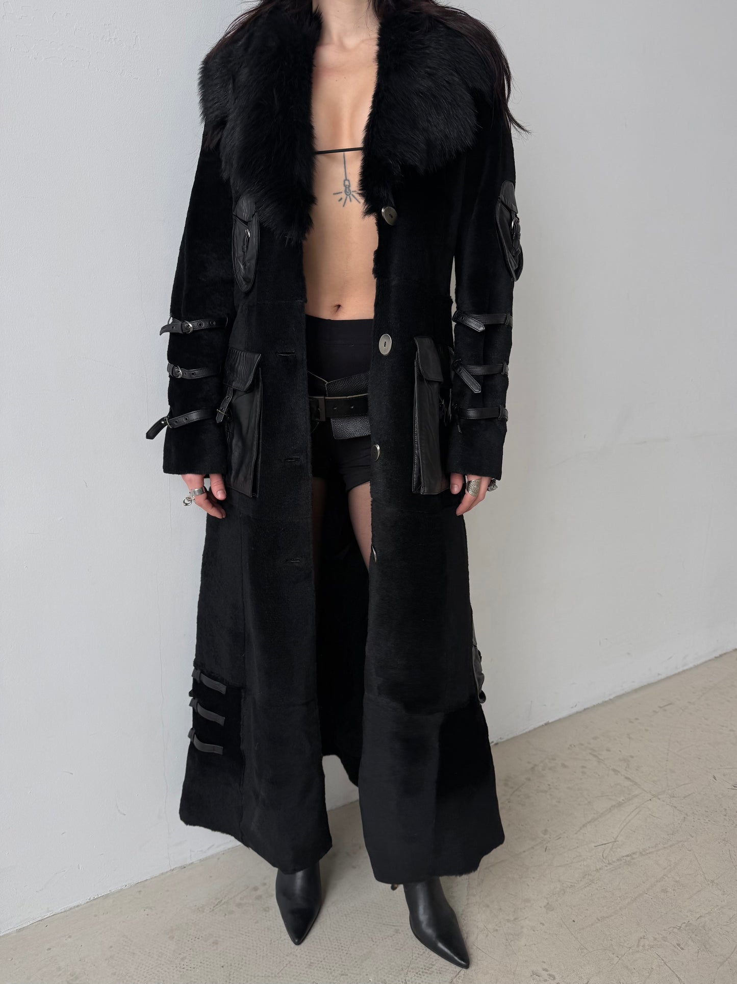 Vintage leather coat TWINKLING GLOBAL