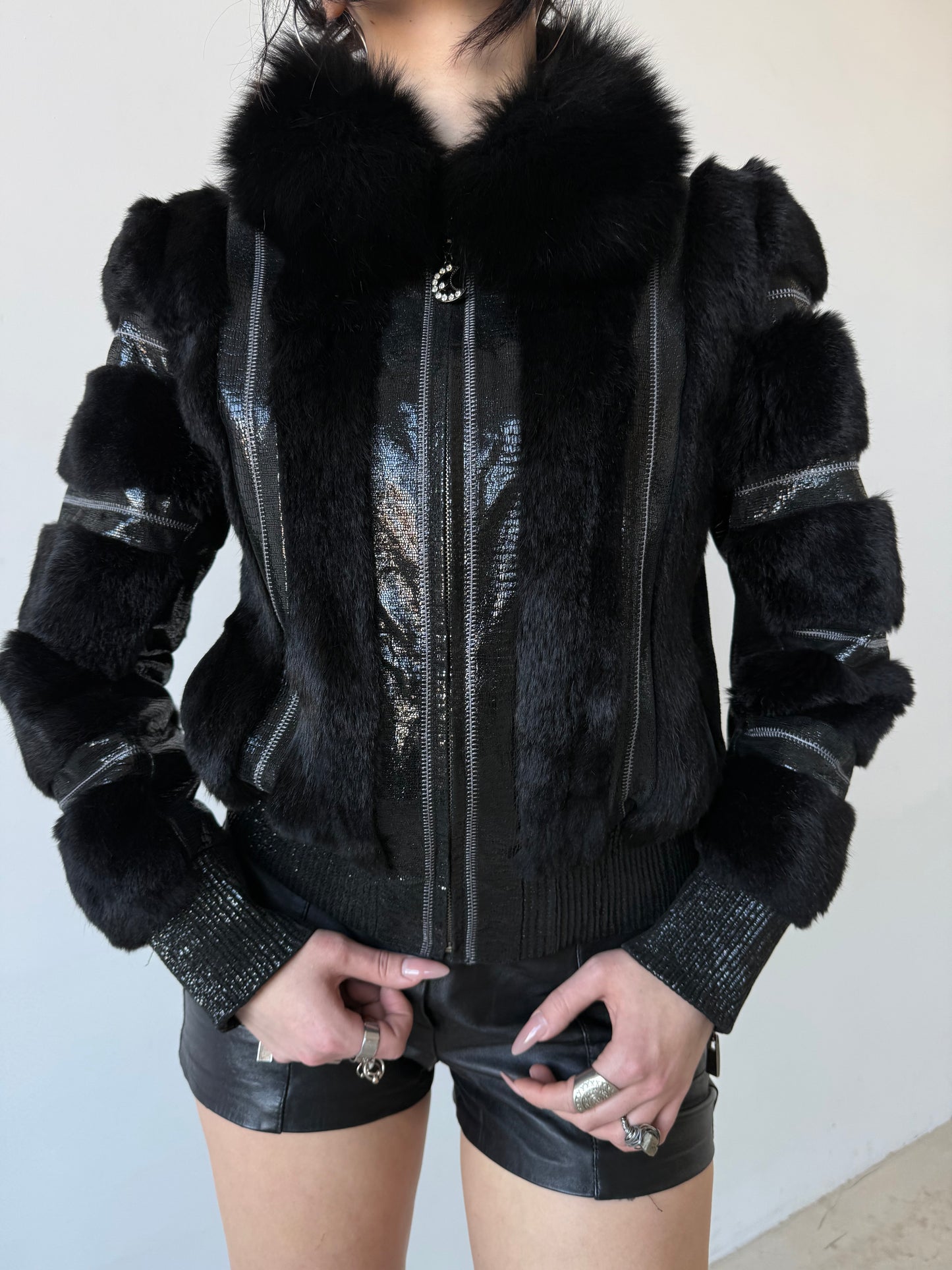 Vintage leather jacket TWINKLING GLOBAL