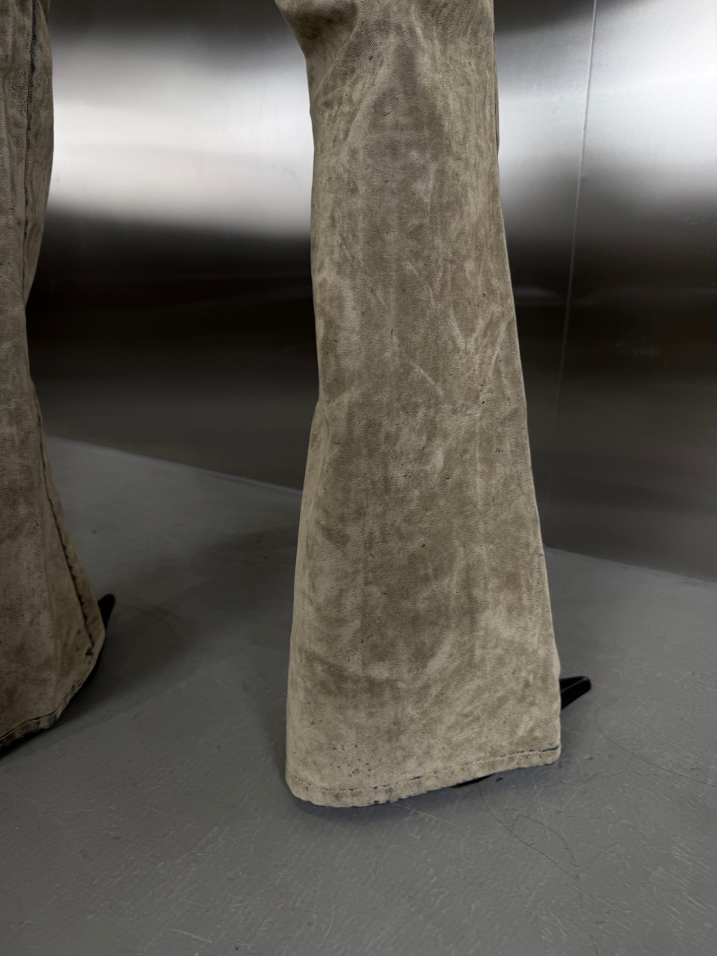 Vintage flared pants with textured fabric TWINKLING GLOBAL