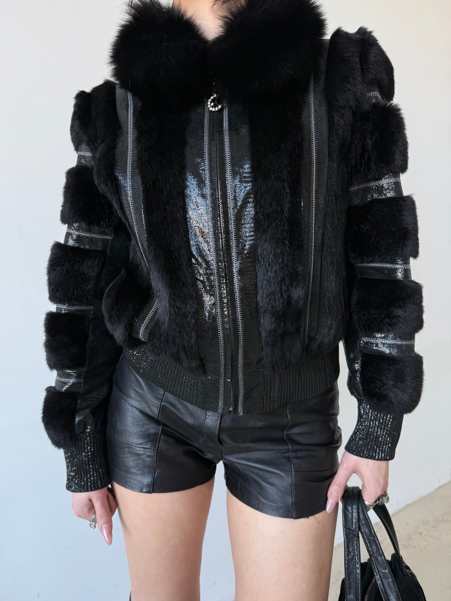 Vintage leather jacket TWINKLING GLOBAL