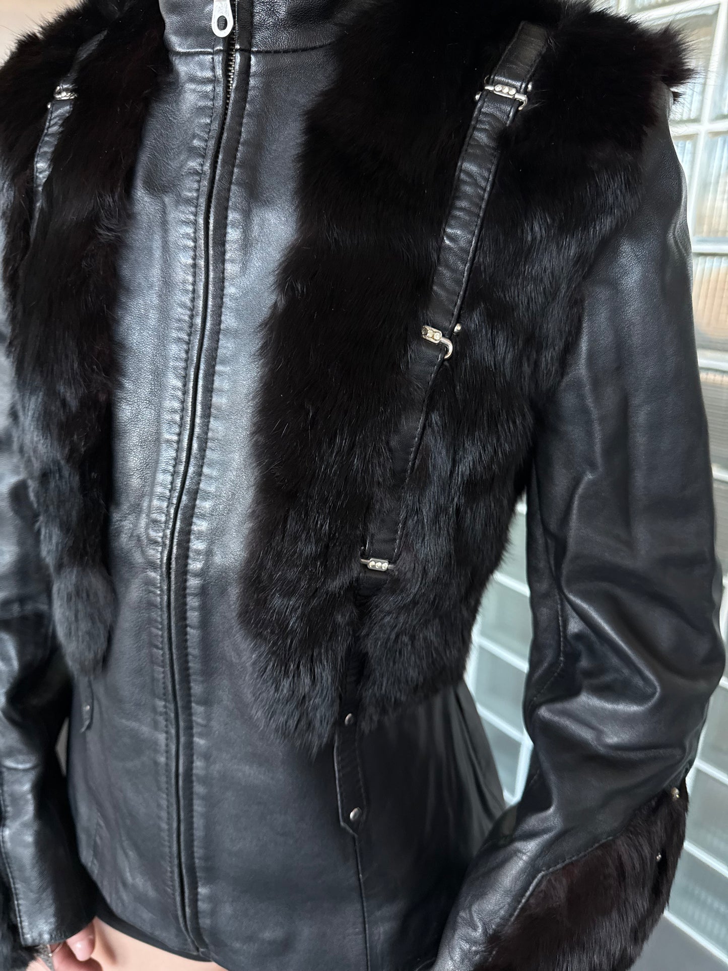Vintage leather jacket TWINKLING GLOBAL