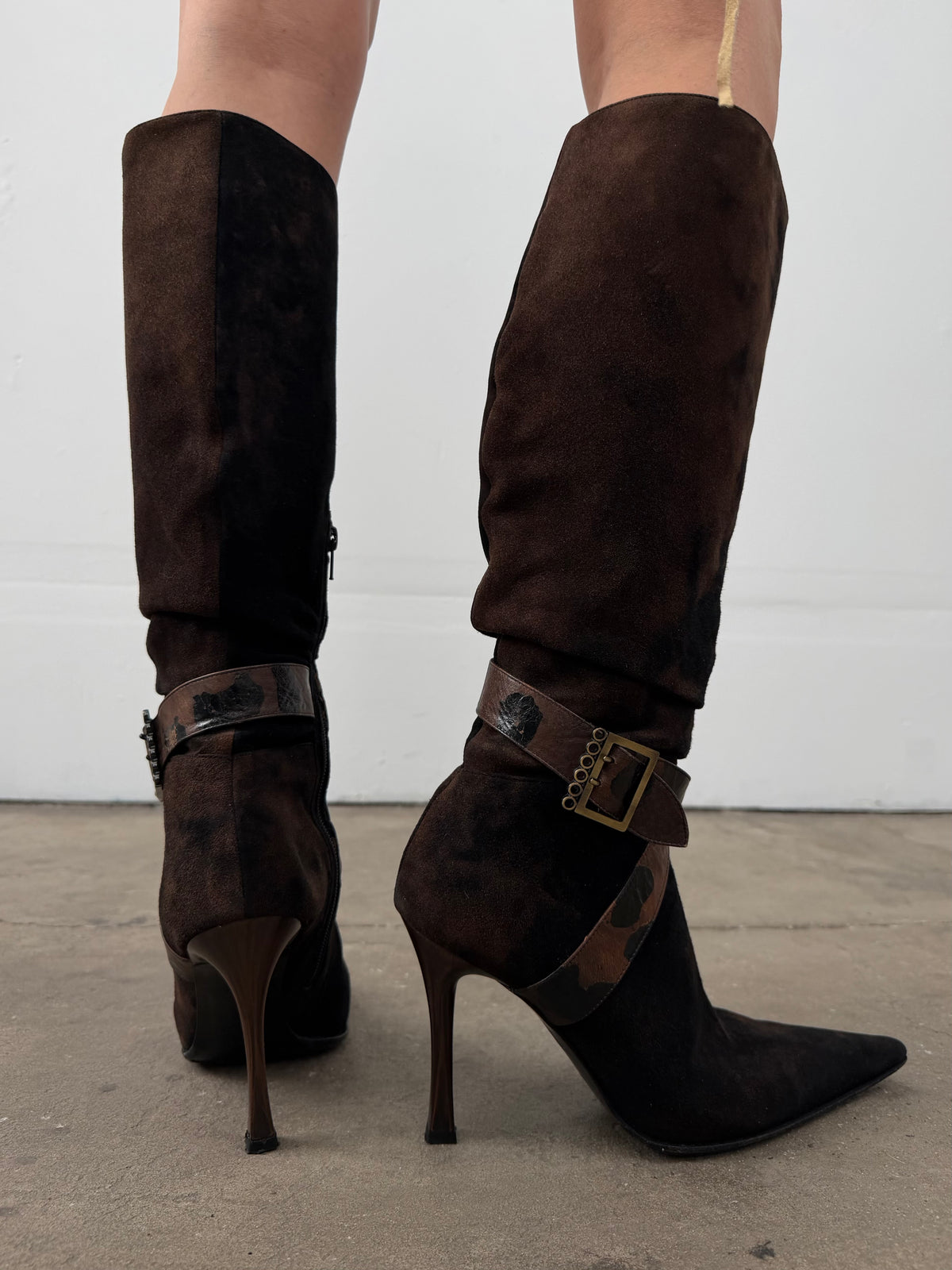 Vintage Loretta Pettinari pointed suede boots TWINKLING GLOBAL