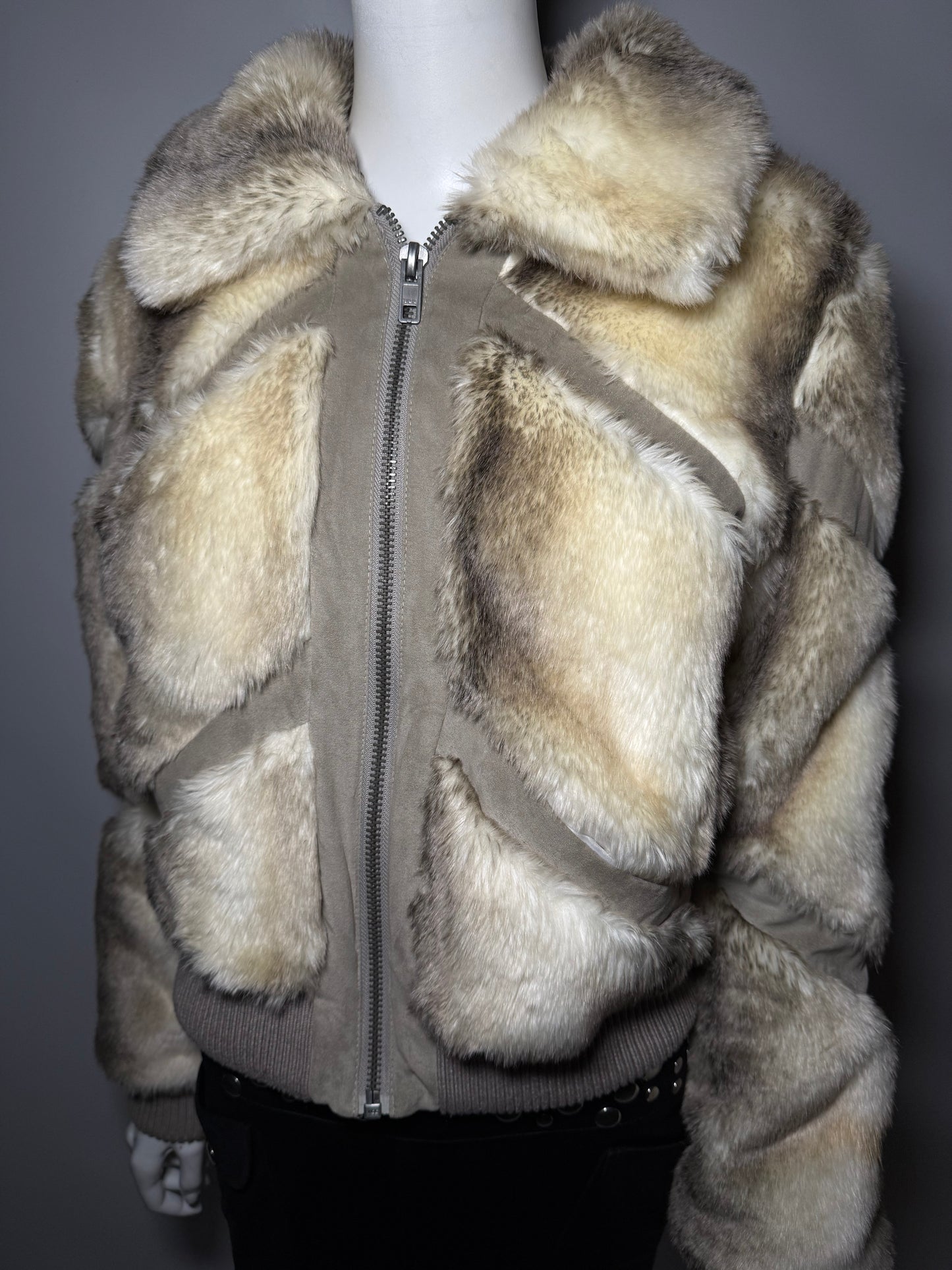 Vintage faux fur bomber jacket Twinkling Global