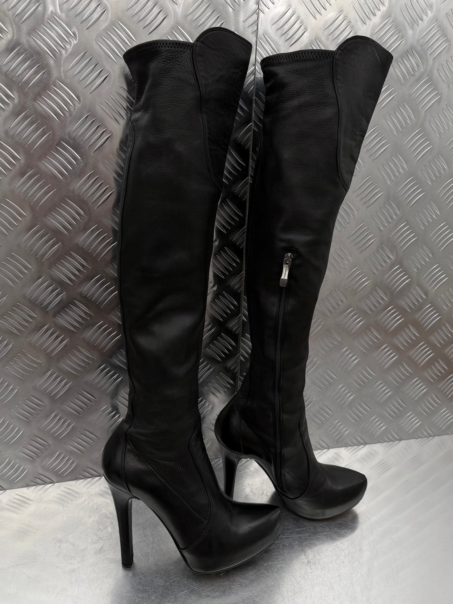 Vintage Gianmarco Lorenzi leather over-the-knee boots TWINKLING GLOBAL