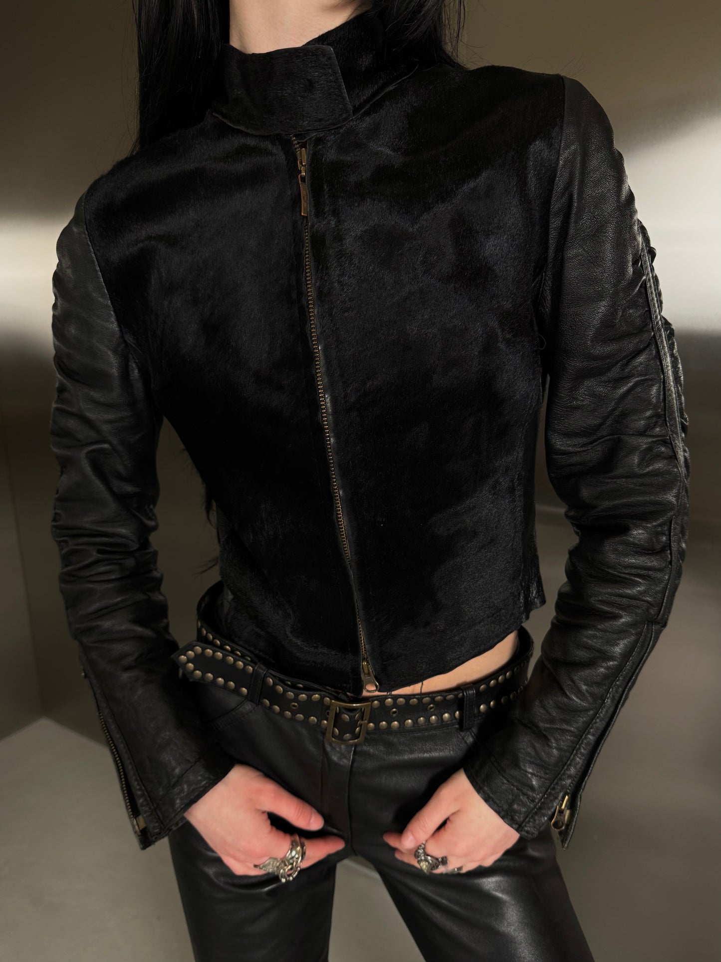 Vintage leather jacket TWINKLING GLOBAL