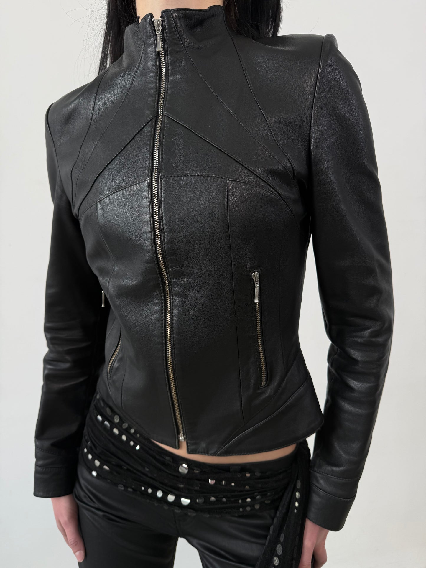 Vintage leather jacket TWINKLING GLOBAL