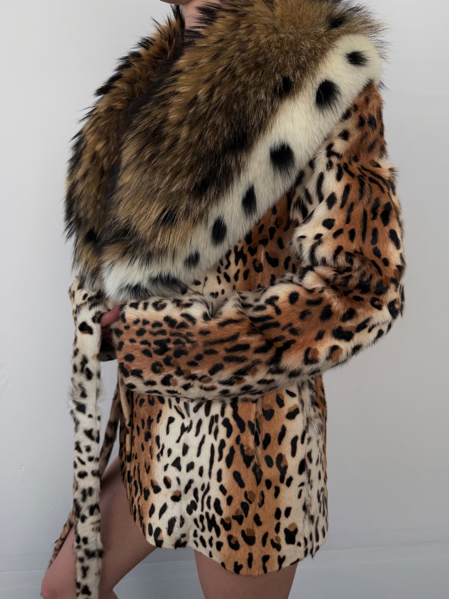 Vintage leopard faux fur coat TWINKLING GLOBAL