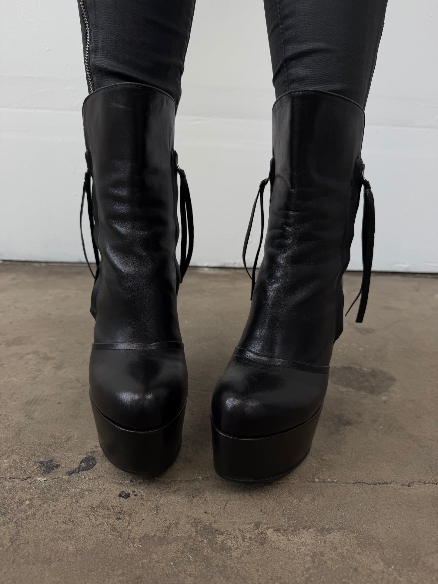 Bruno Bordese leather platform boots TWINKLING GLOBAL