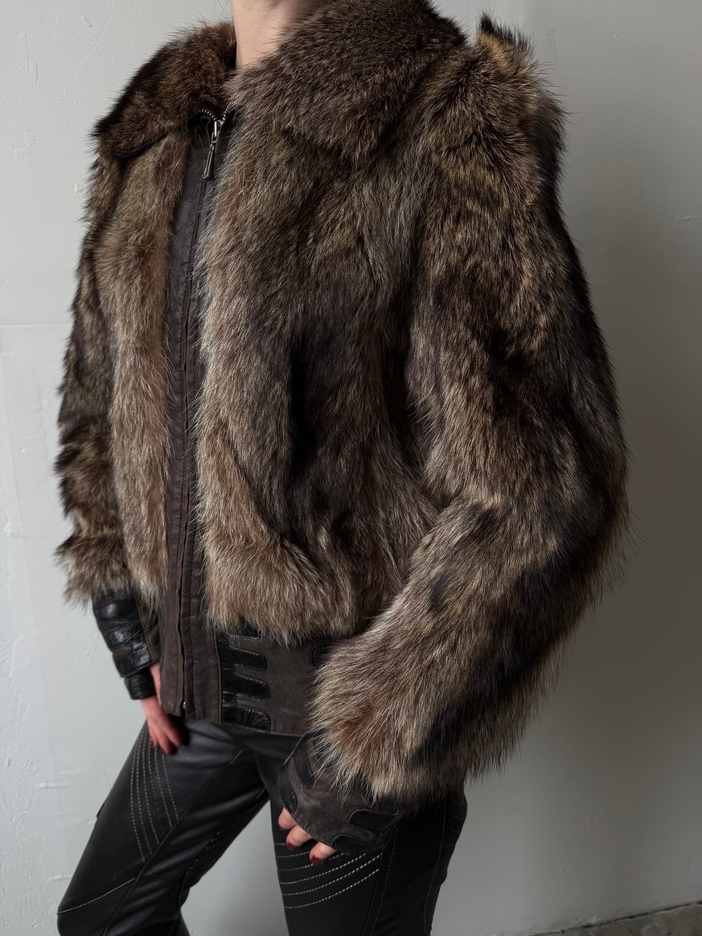 Vintage leather jacket TWINKLING GLOBAL
