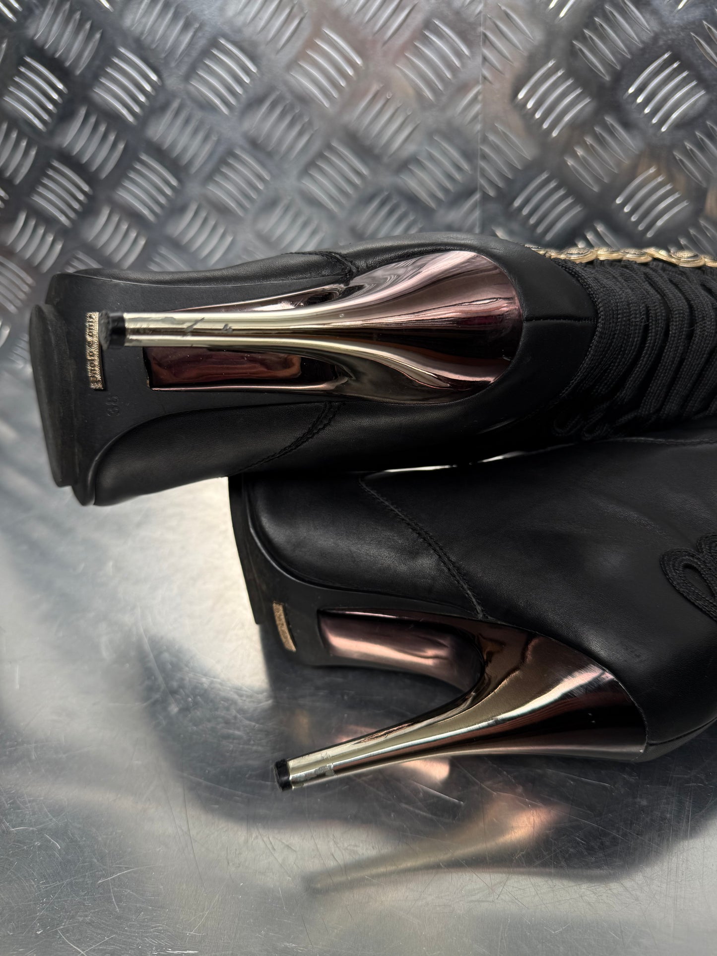 Vintage Paolo Conte high-heel leather boots TWINKLING GLOBAL