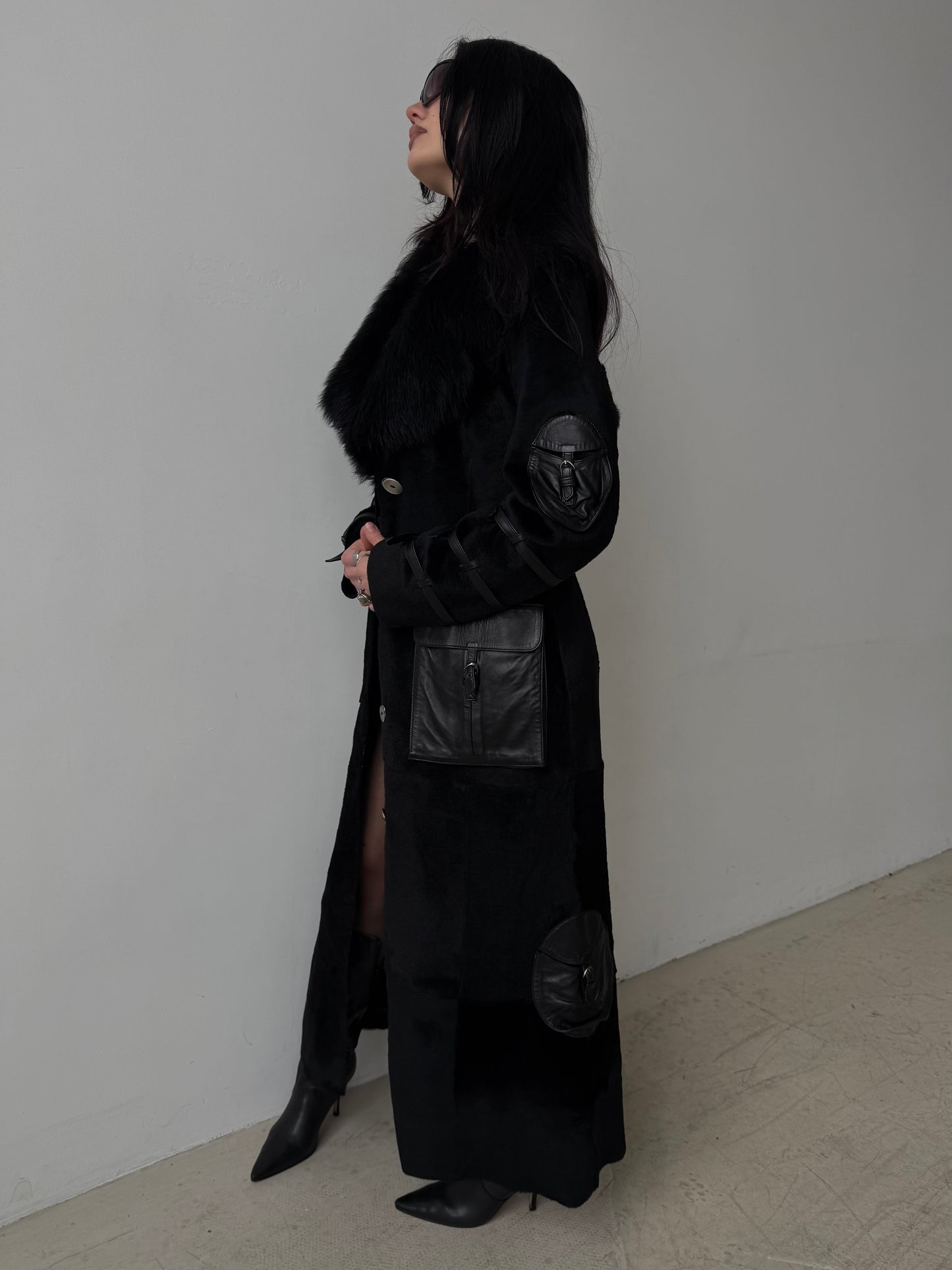 Vintage leather coat TWINKLING GLOBAL