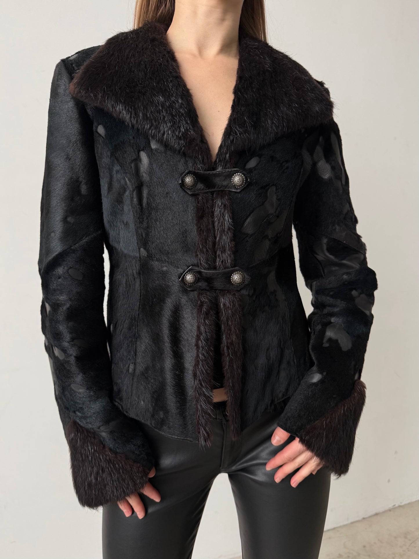Vintage jacket black-blue mix TWINKLING GLOBAL