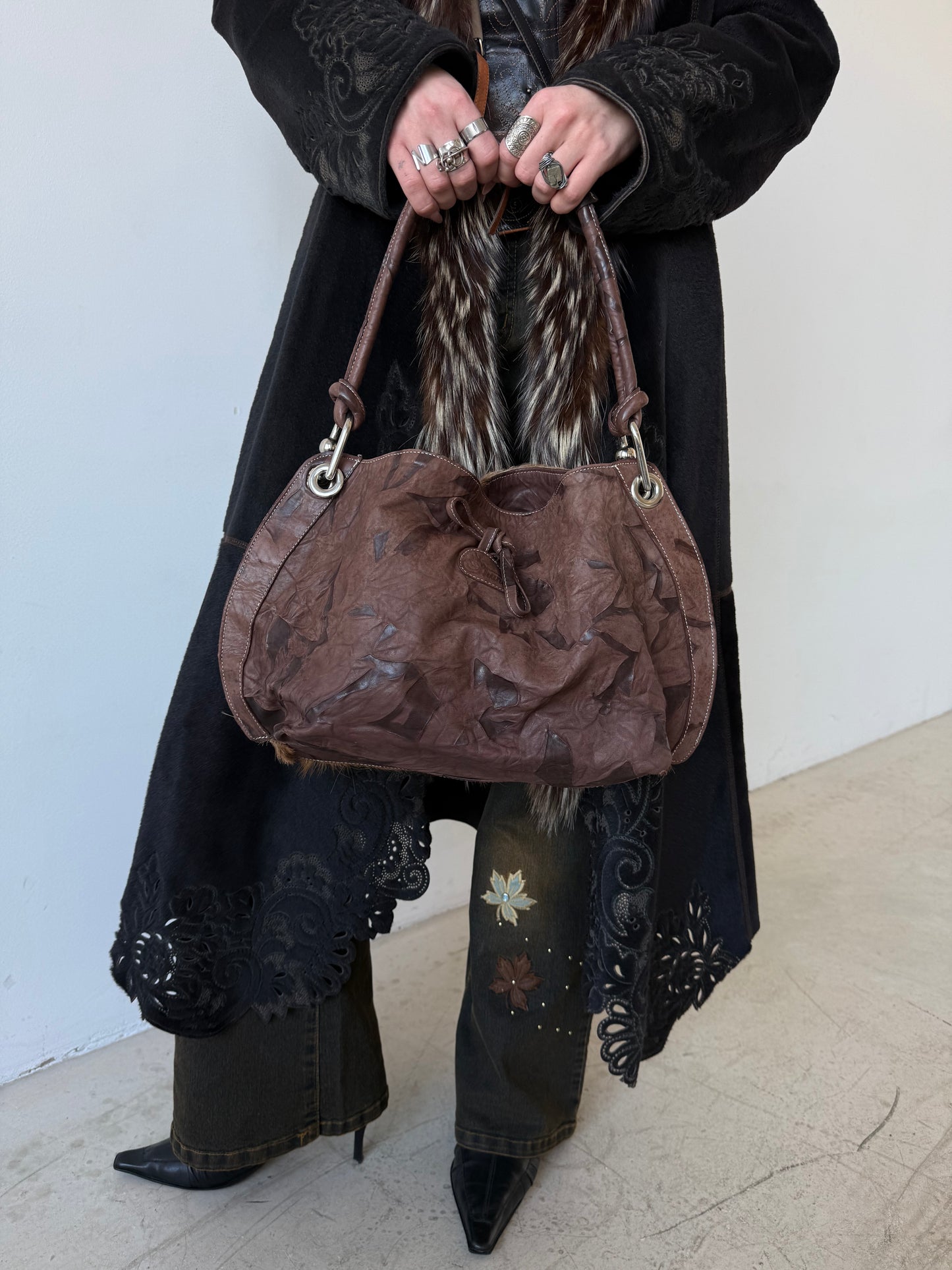 Vintage leather bag TWINKLING GLOBAL