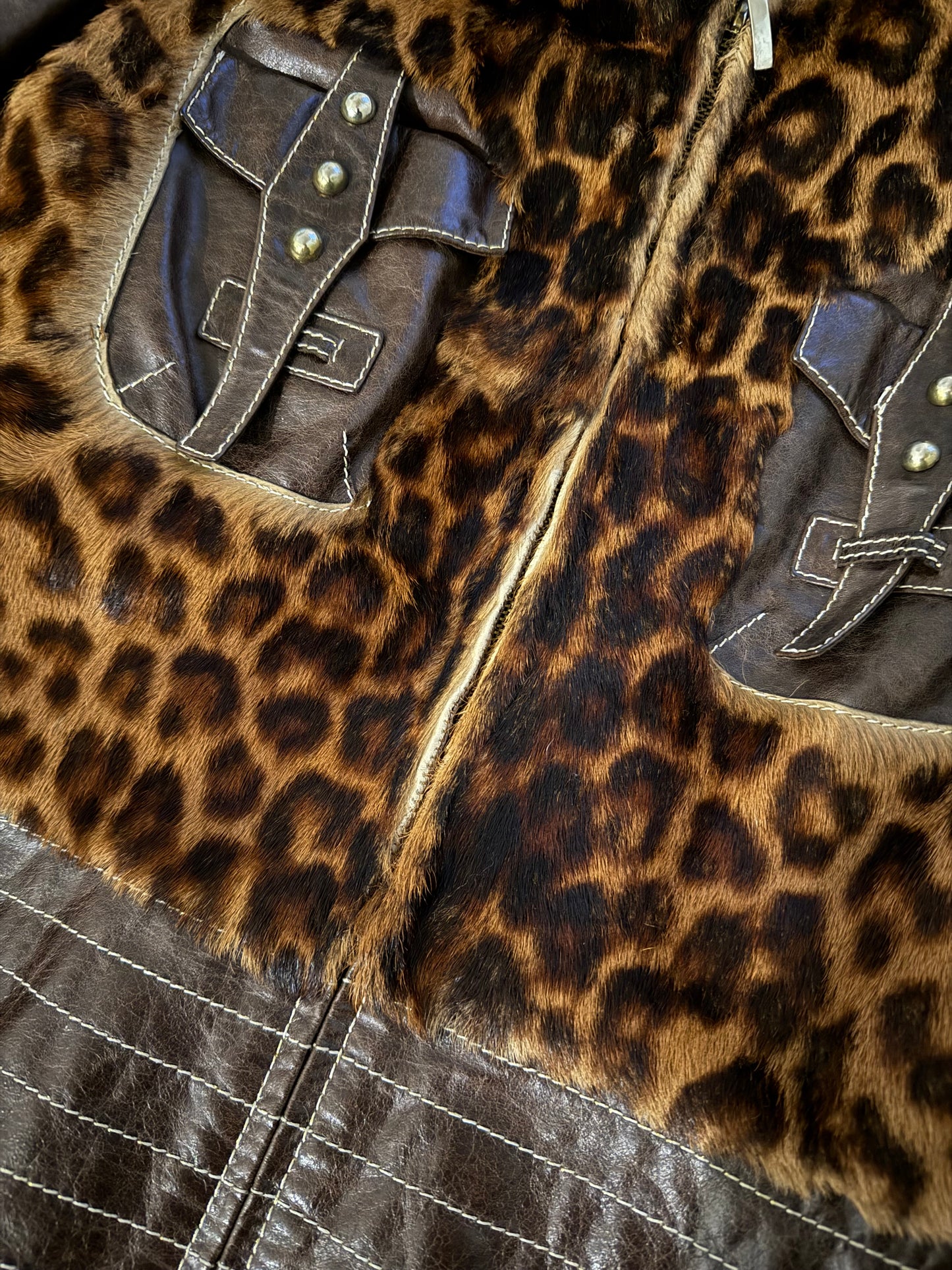 Vintage leather jacket TWINKLING GLOBAL