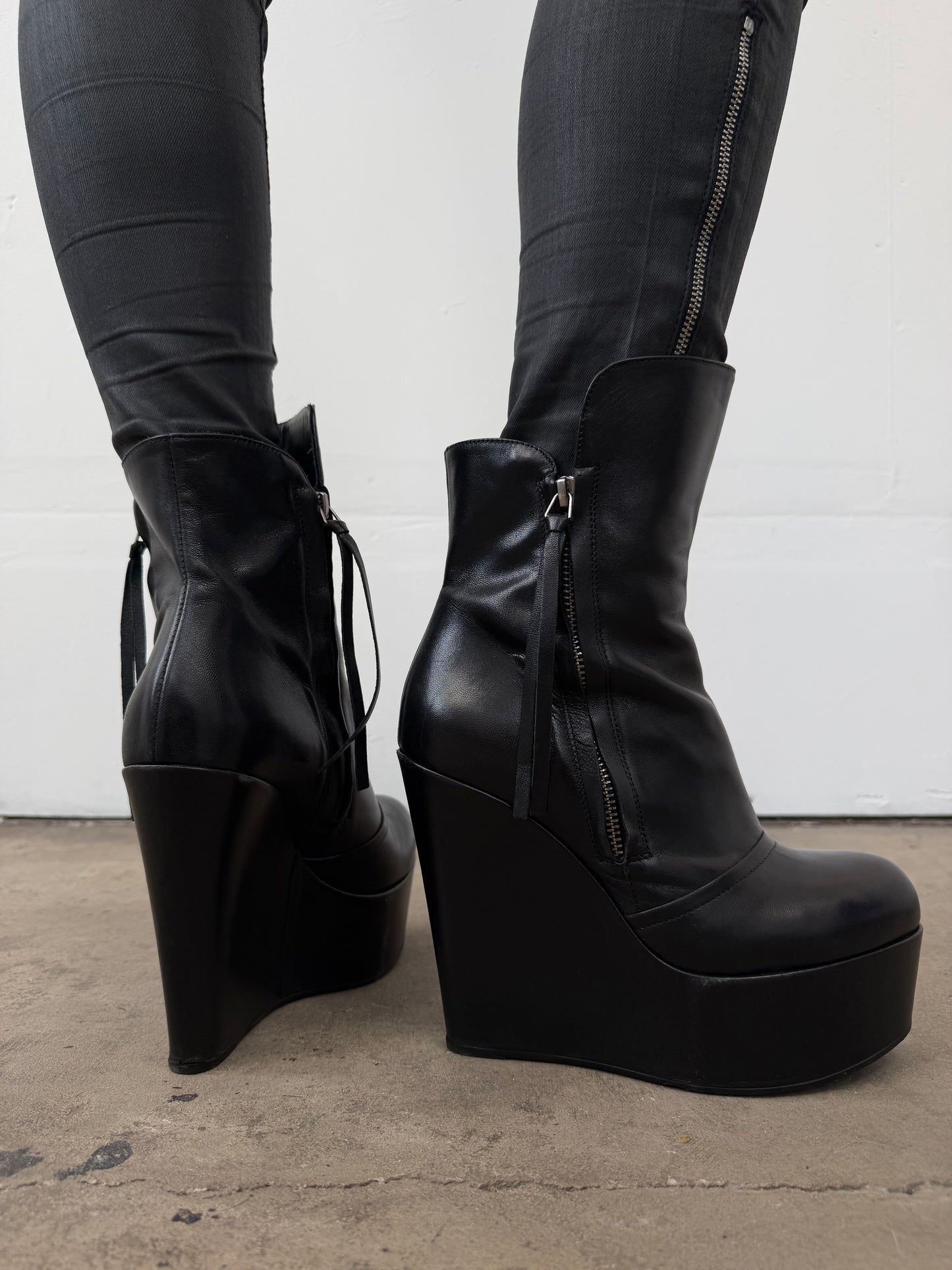 Bruno Bordese leather platform boots TWINKLING GLOBAL
