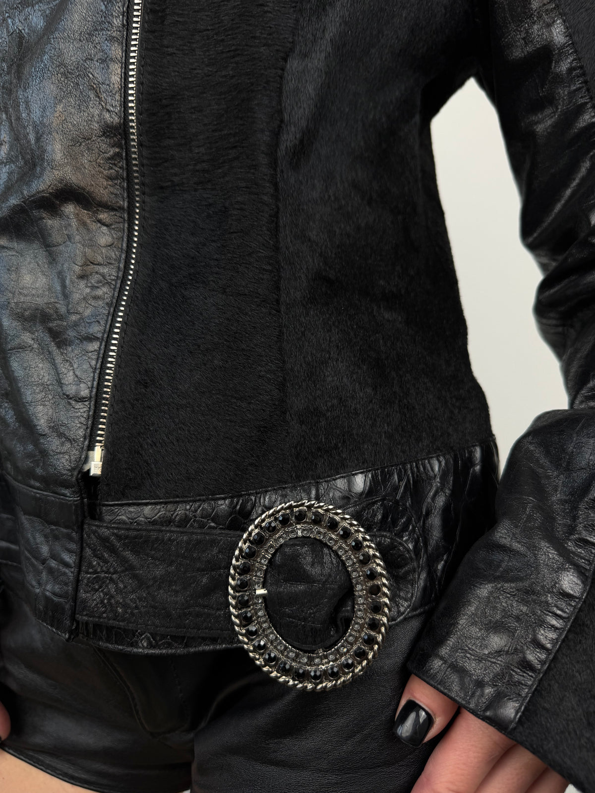 Vintage leather jacket TWINKLING GLOBAL