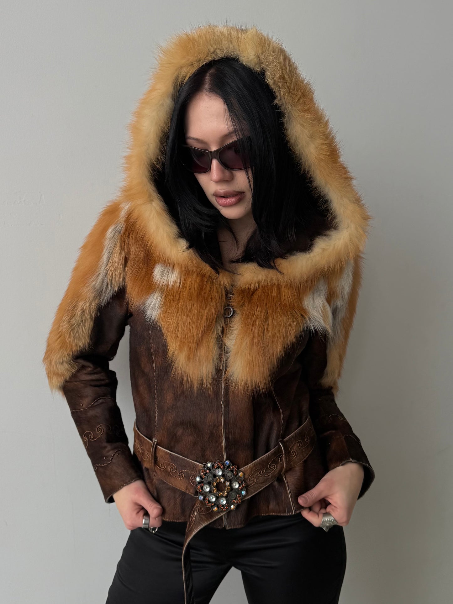 Vintage leather jacket TWINKLING GLOBAL